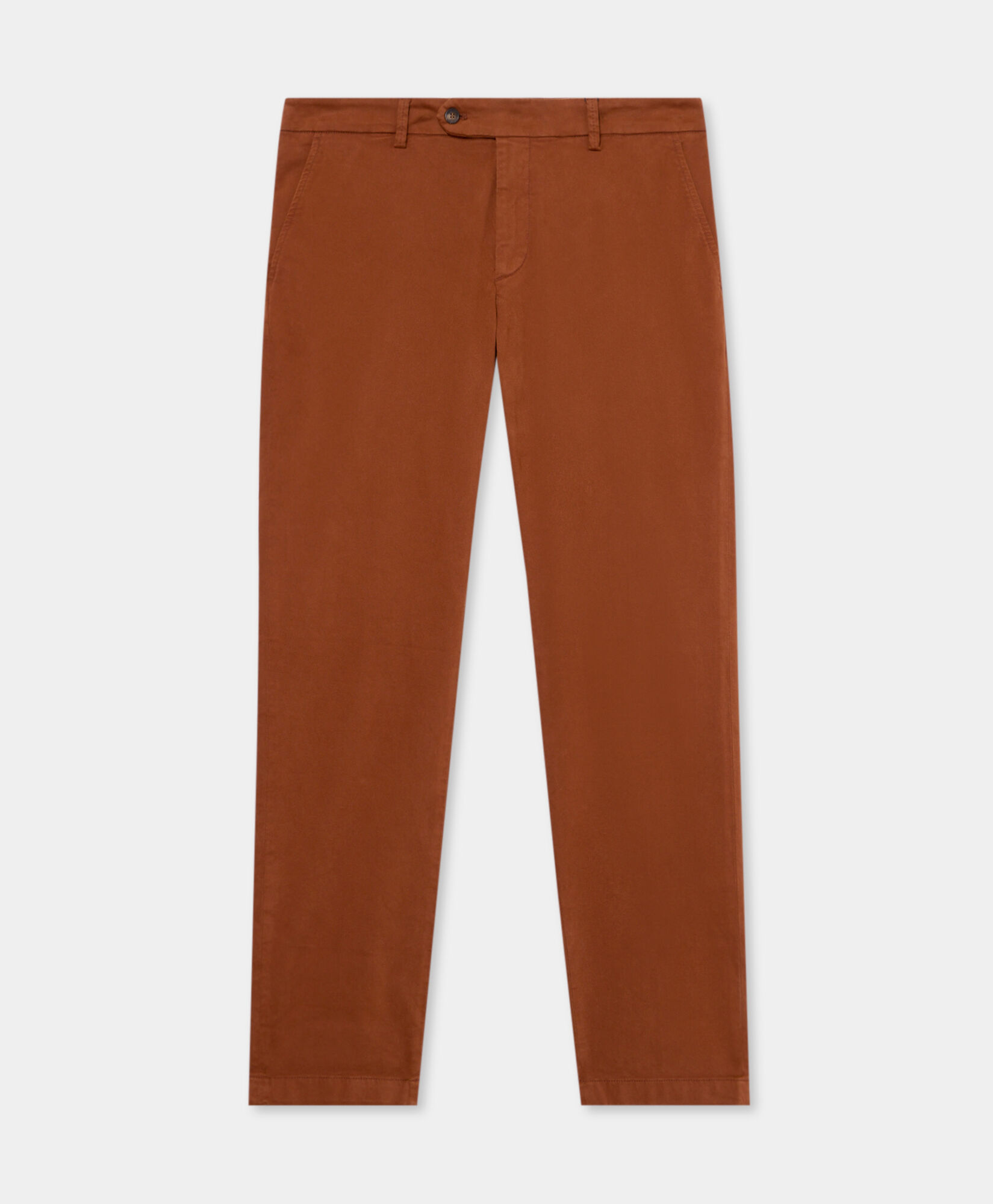 Brooks Brothers Regular Fit Microtwill Stretch Cotton Chino Rust CPCHI062COBSP002RUSTP001