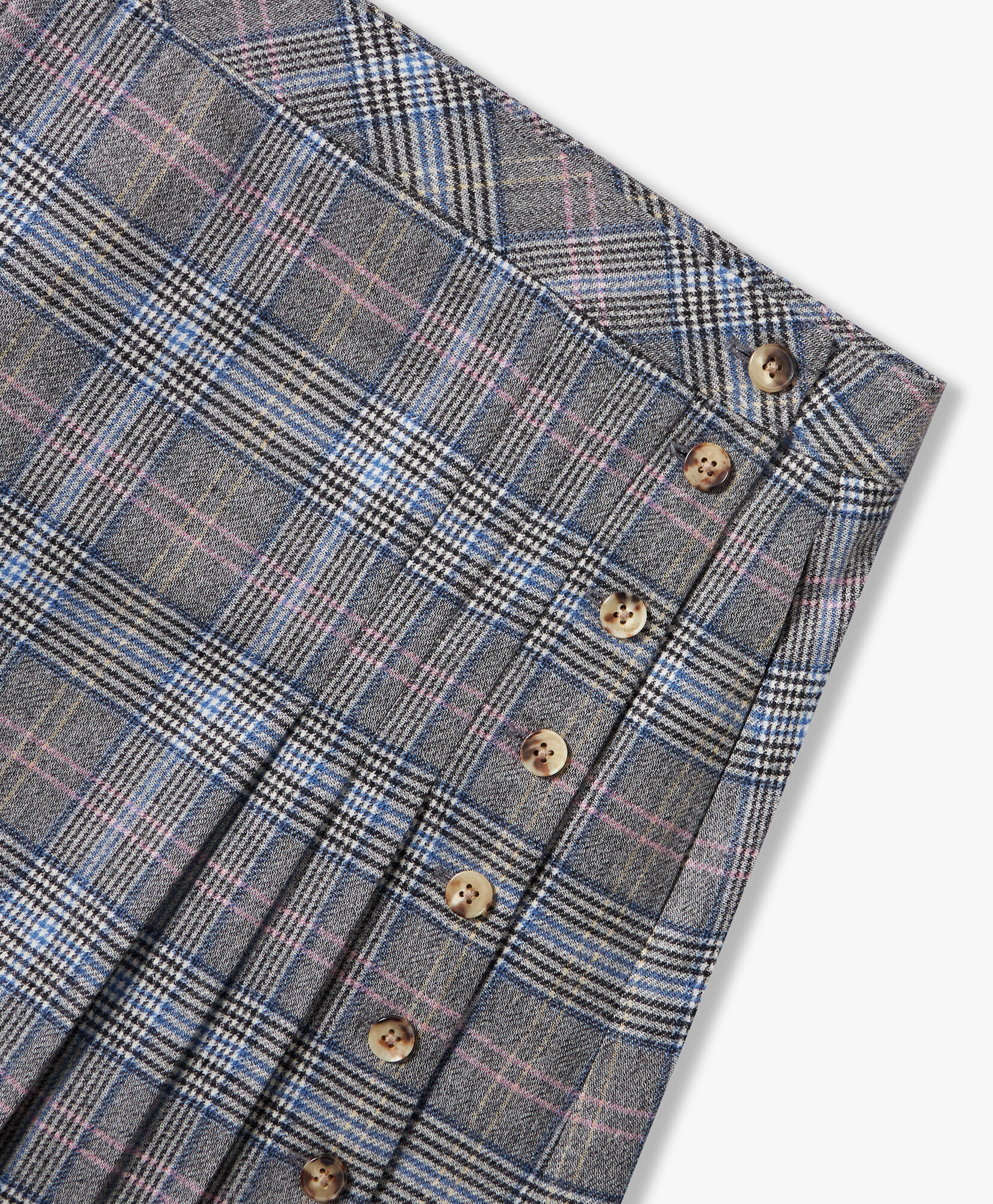Jupe en laine stretch motif prince de Galles en prince de Galles