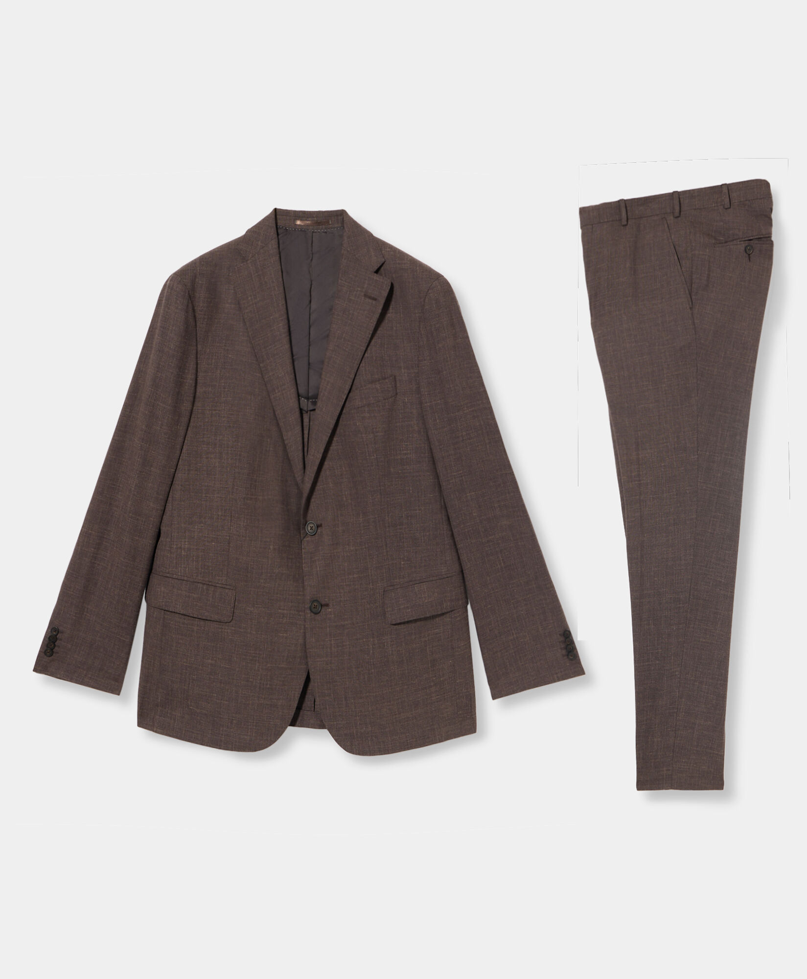 Brooks Brothers Summertime Wool-Silk-Linen Blend Suit Brown STREG038WVBLI004BRWNP001