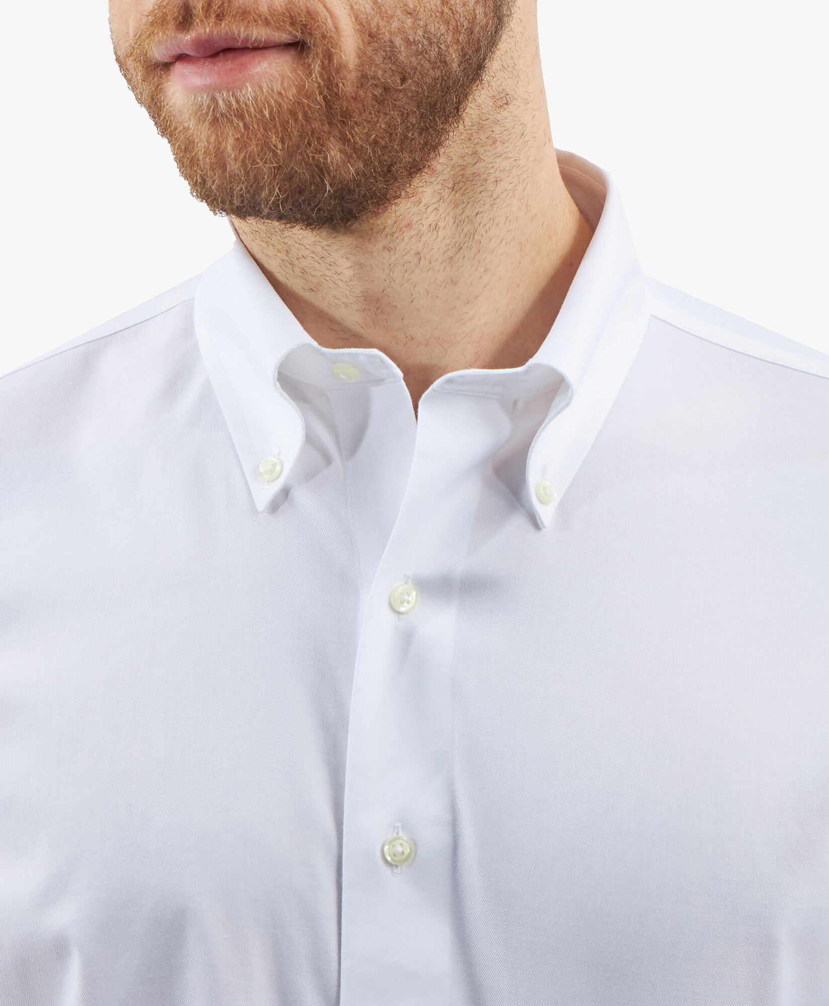 White Regular Fit Non Iron Stretch Supima Cotton Twill Dress Shirt with Button Down Collar in White for Men Brooks Brothers UK