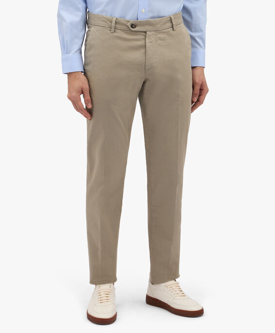Brooks Brothers Pantalone chino khaki in cotone elasticizzato Khaki CPCHI026COBSP002KHAKP001