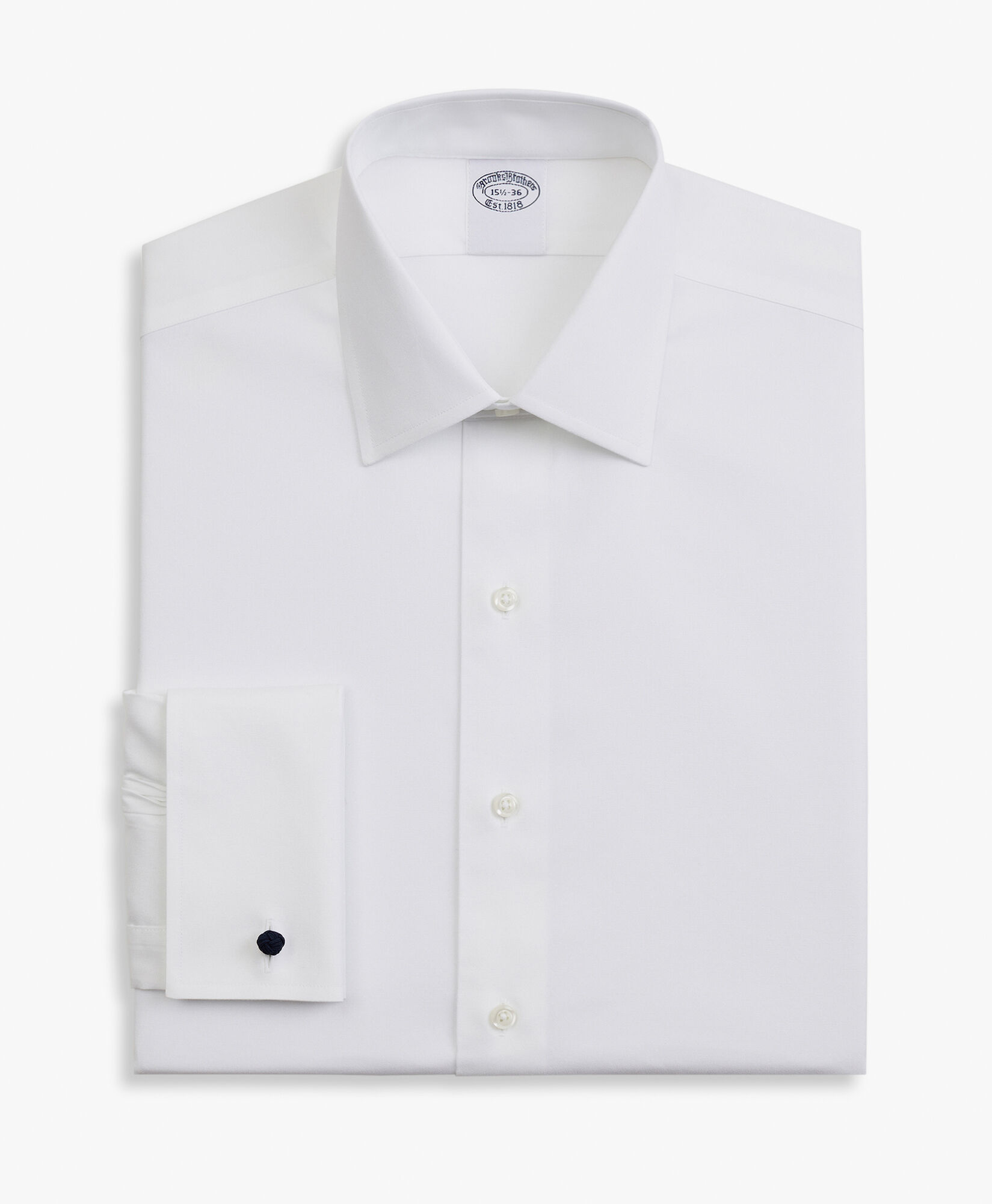 Brooks Brothers Slim Fit Non-Iron Oxford Pinpoint Shirt with Ainsley Collar White 1000096429US100201319