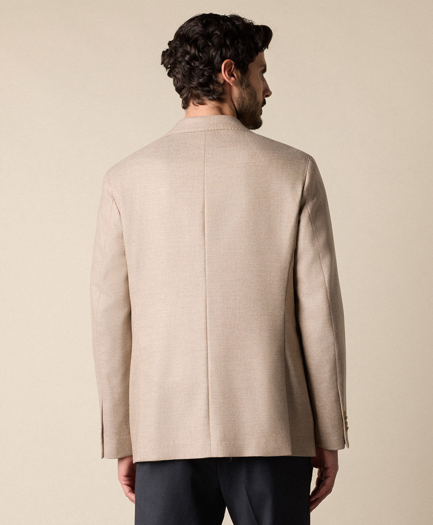 Brooks Brothers Plain Twill Wool-Cashmere Blazer Beige JKREG089WOBWS005BEIGP001