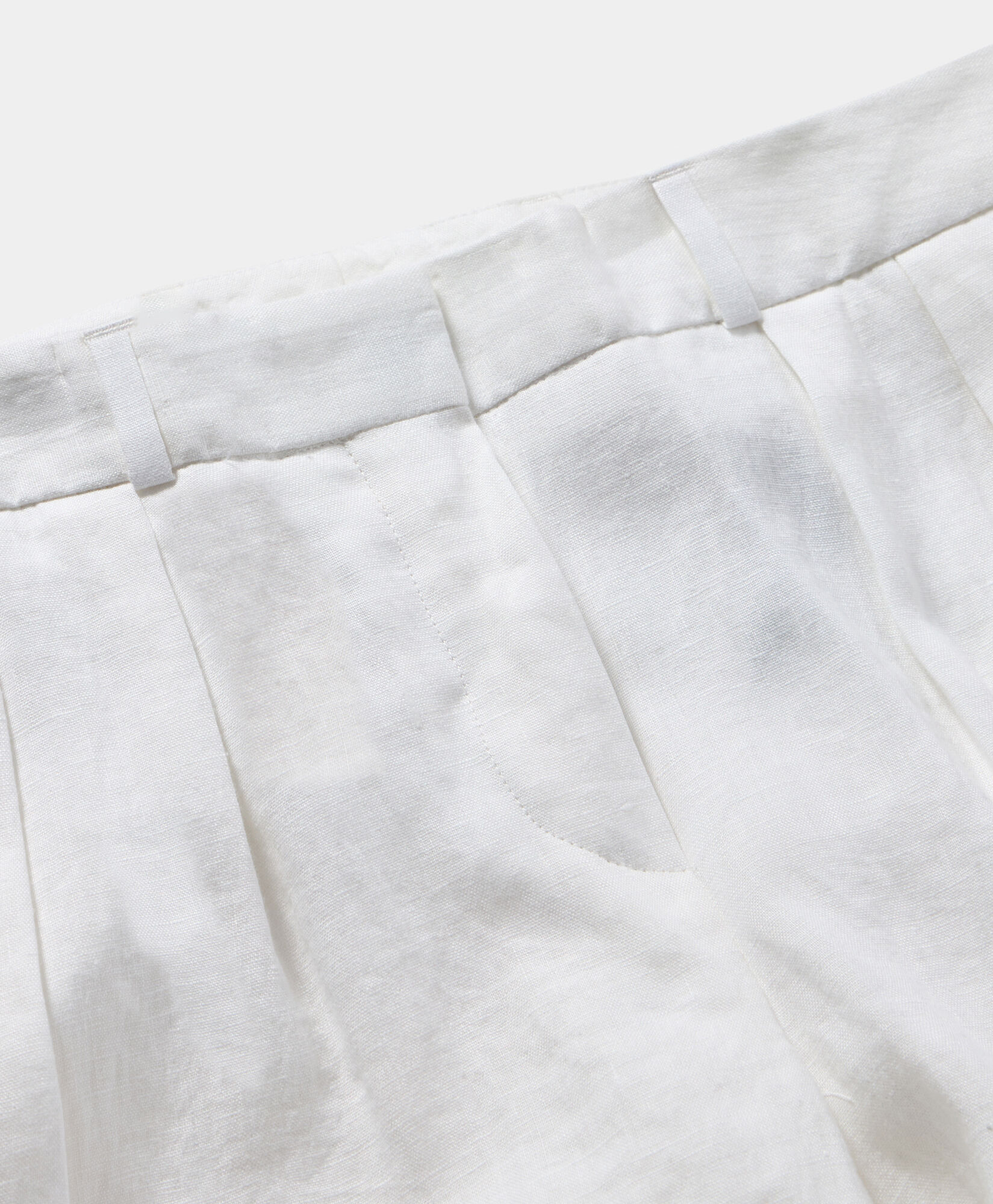 Brooks Brothers Irish Linen Trousers White DTROU029LIPLI001WHITP001