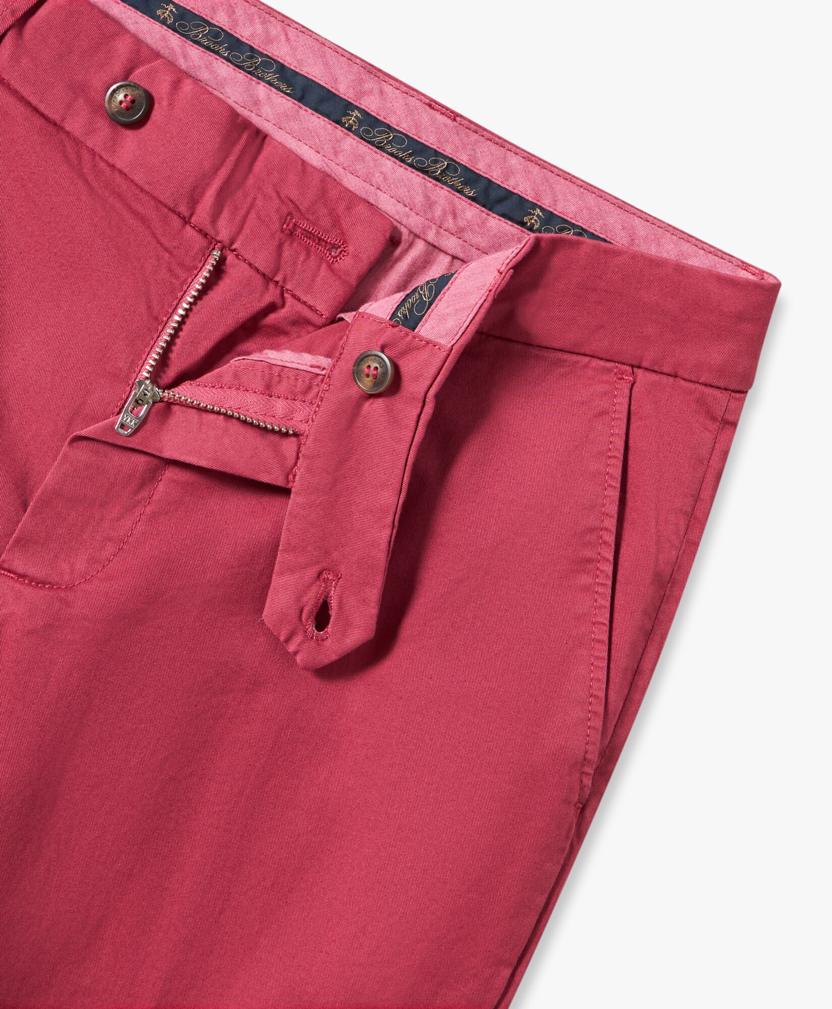 Red Stretch Cotton Chinos in Red for Men Brooks Brothers UK