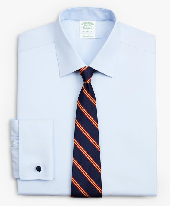 Brooks Brothers Camisa de vestir corte slim Milano non-iron de pinpoint con cuello Ainsley Azul pastel 1000077003US100157974