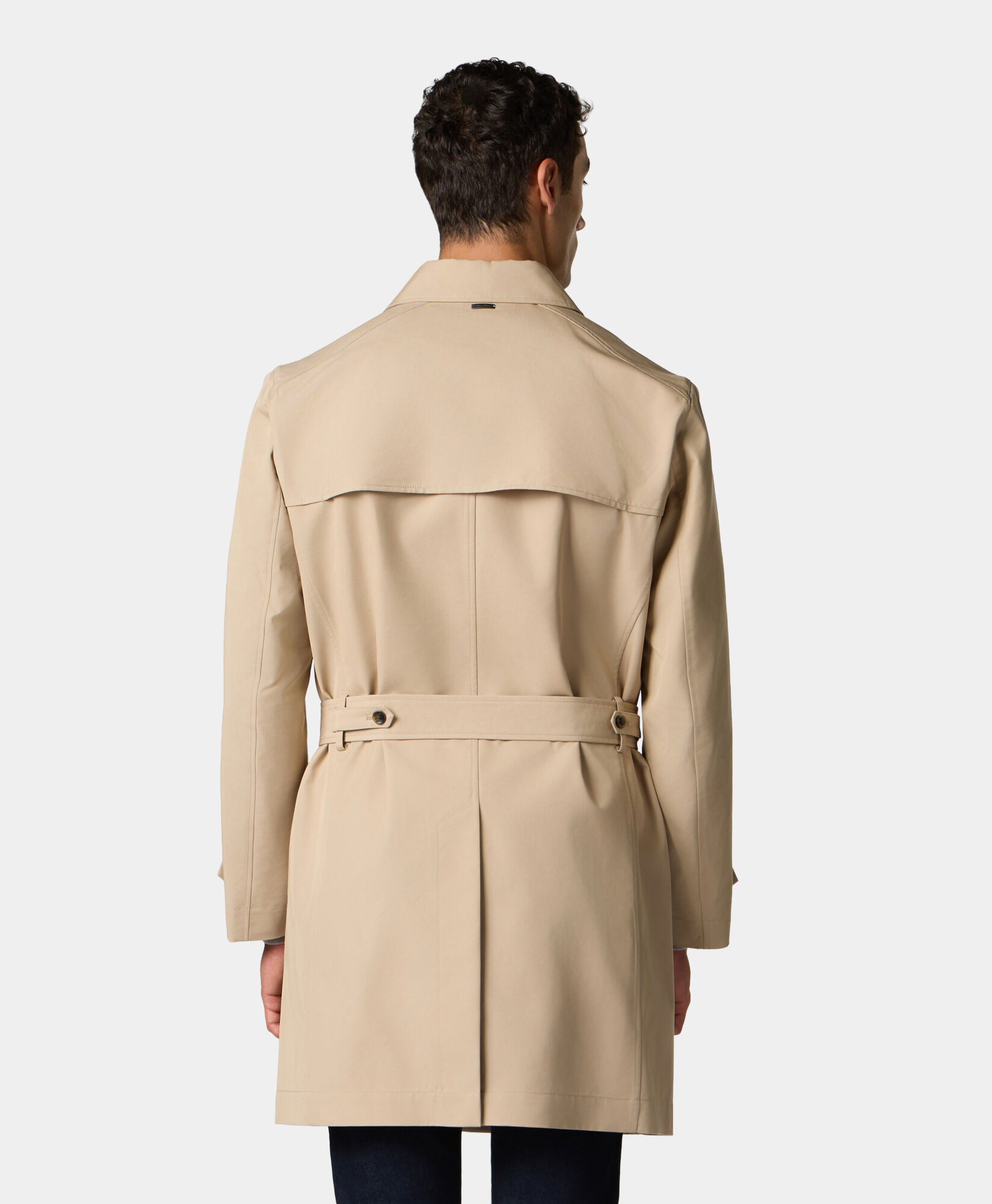 Brooks Brothers Trench en Gabardine Imperméable Beige COTRE008COBPL005BEIGP001