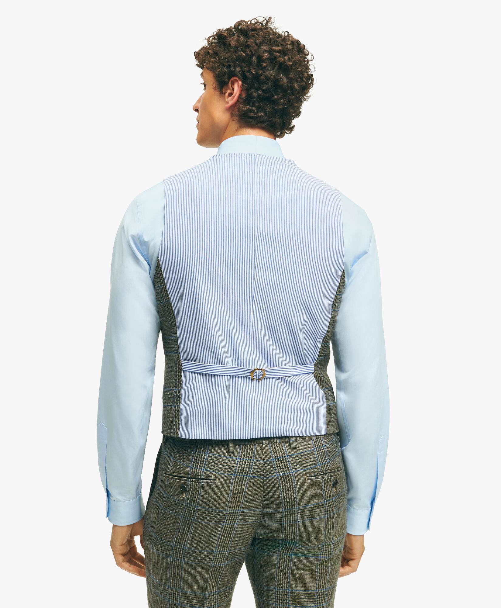 Grey Wool Vest in Beige Fantasy for Men Brooks Brothers UK