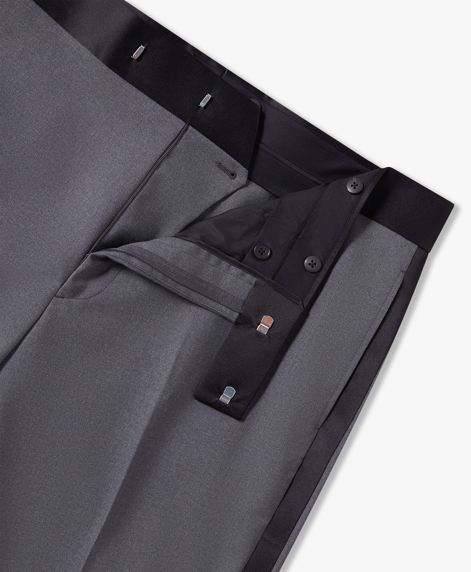 Grey tuxedo pants hot sale