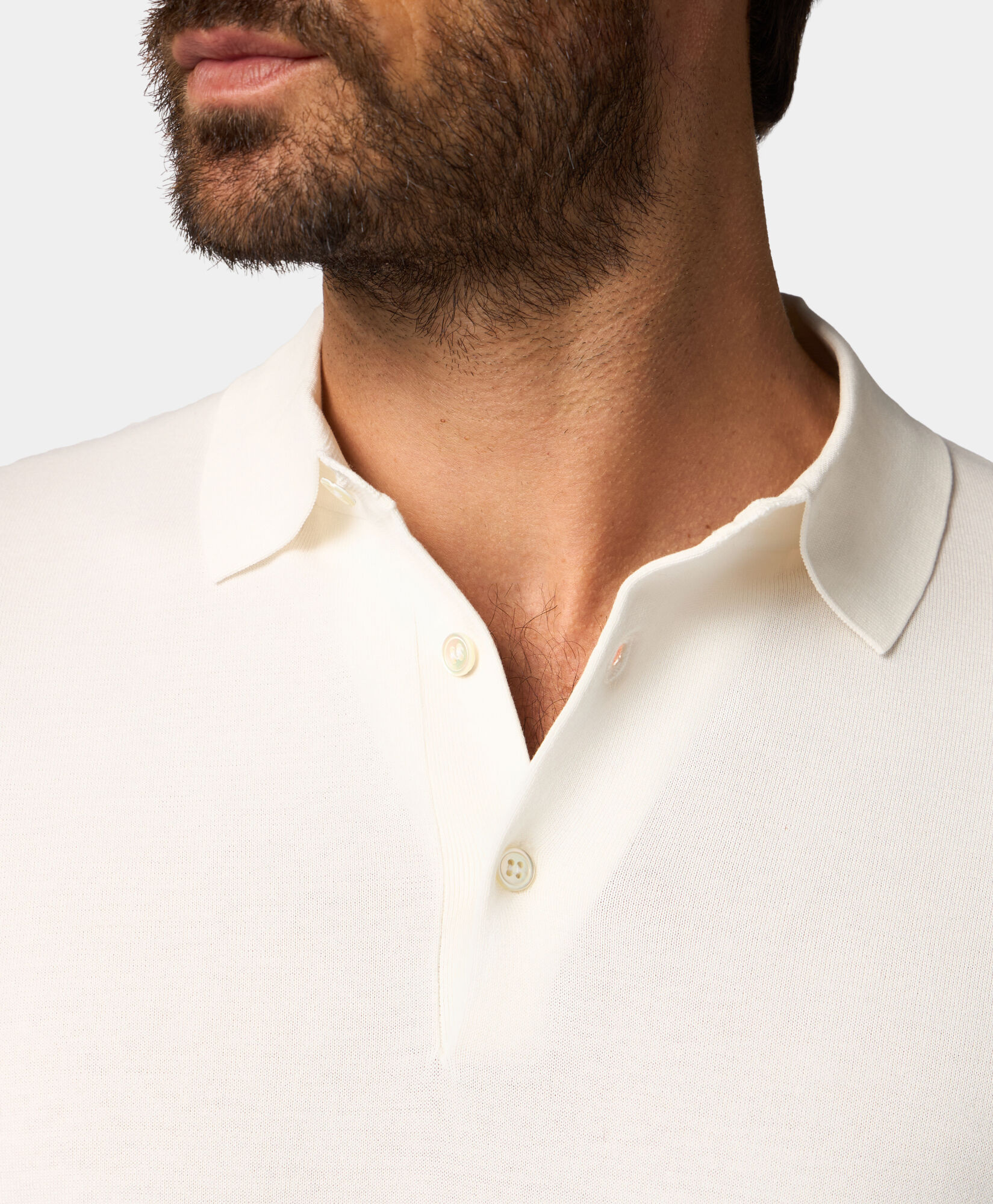 Brooks Brothers Cotton Knit Polo White KNPOL002COPCO002WHITP001