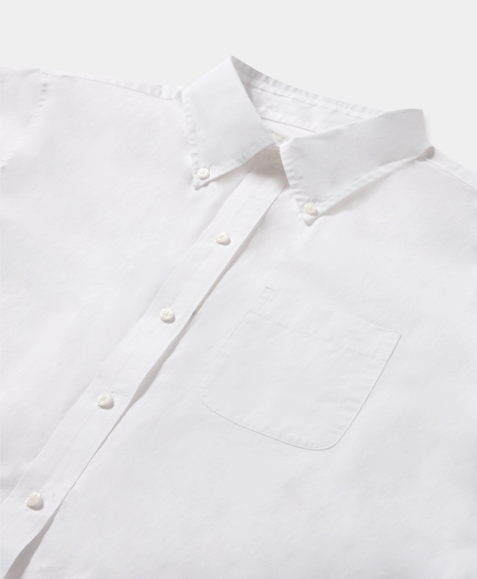 Brooks Brothers Cropped Cotton Poplin Shirt White 1000103011US100218588
