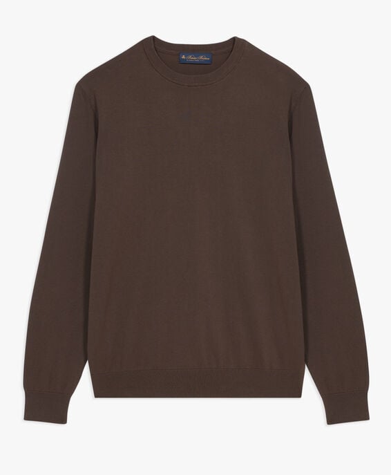 Brooks Brothers Brown Cotton Sweater Brown KNCRN008COPCO002BRWNP001