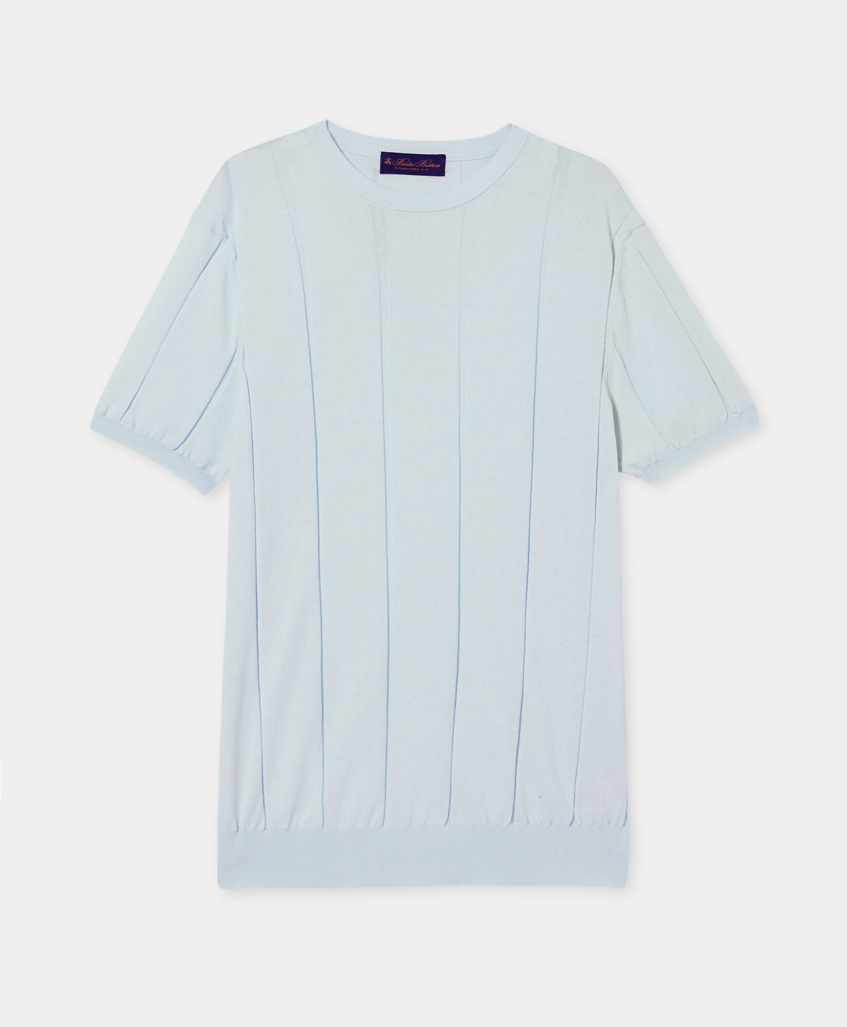 Brooks Brothers High-Twist-Baumwoll-Rippent-Shirt Himmel KNCRN042COPCO001SKYP0001