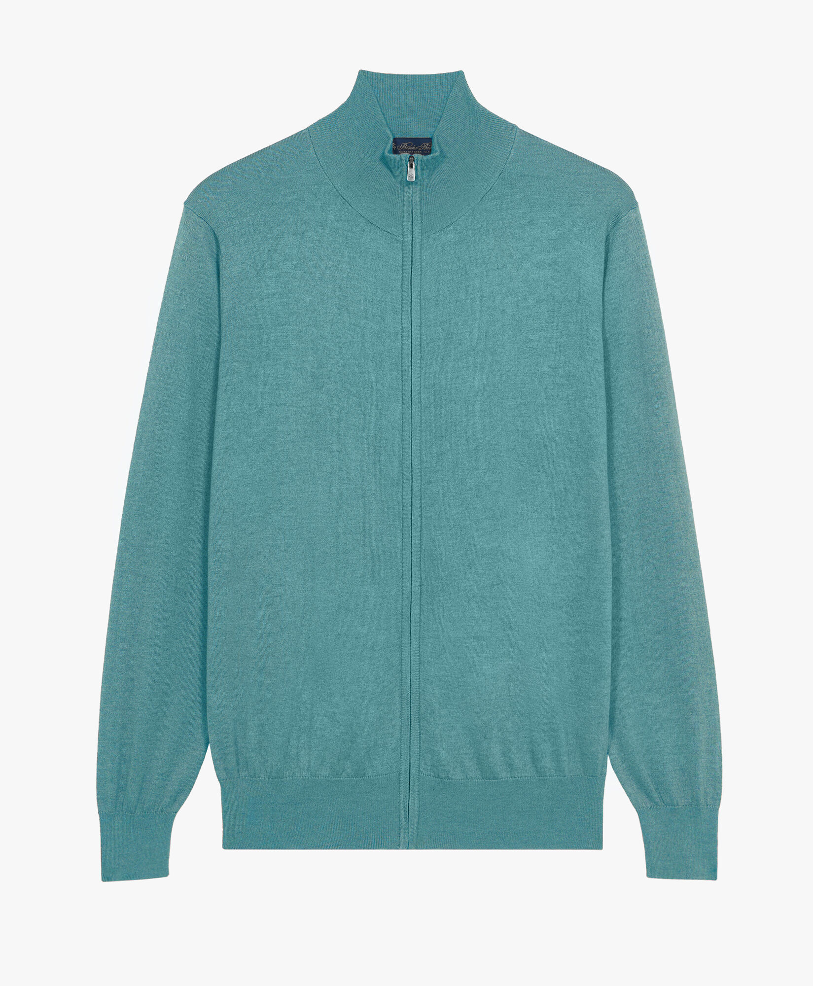 Sage Silk Cashmere Blend Zip Up Cardigan in Sage for Men Brooks Brothers UK