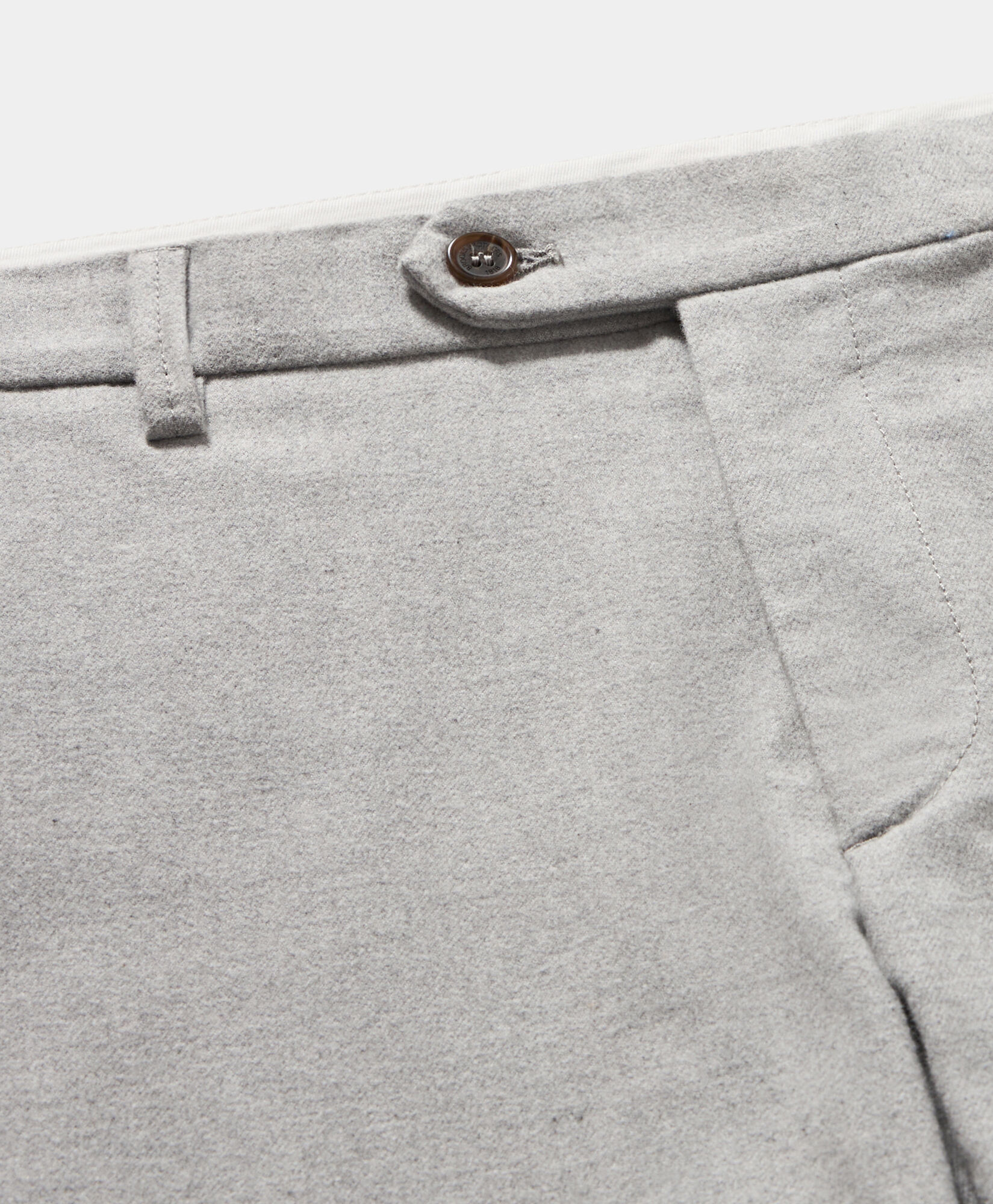 Brooks Brothers Chino in Flanella di Cotone Regular Fit Grigio Chiaro CPCHI063COBSP001LTGRP001