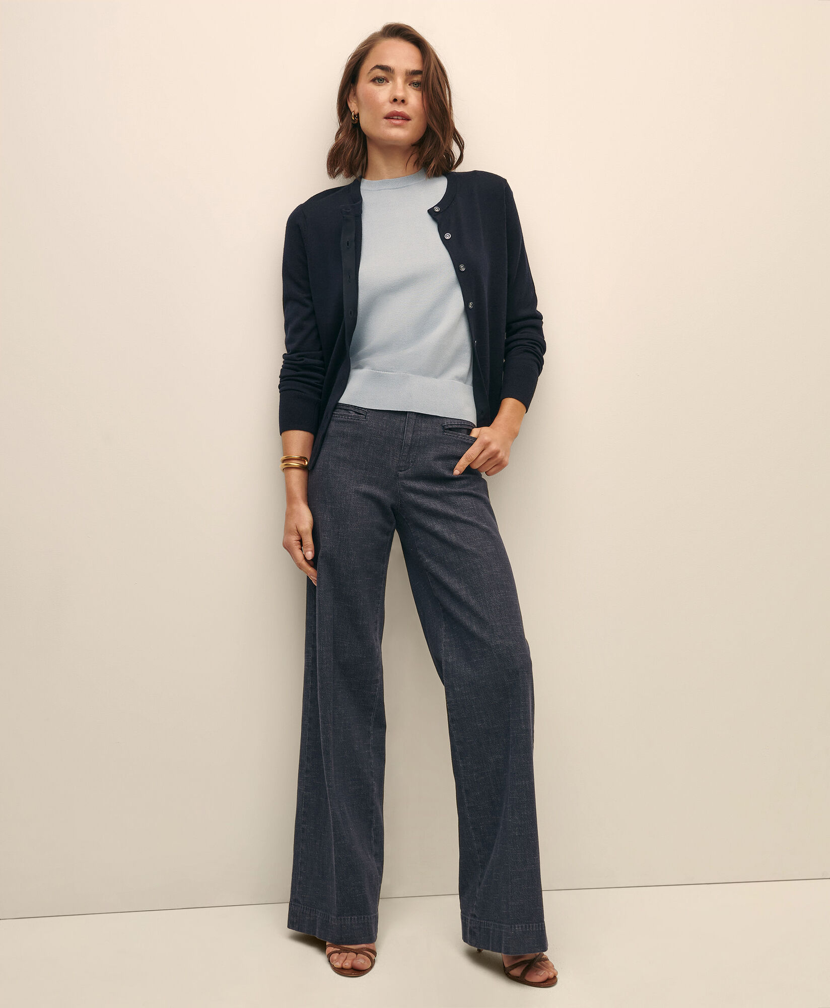 Brooks Brothers Classic Fit Denim Trousers Dark Blue 1000103098US100218099