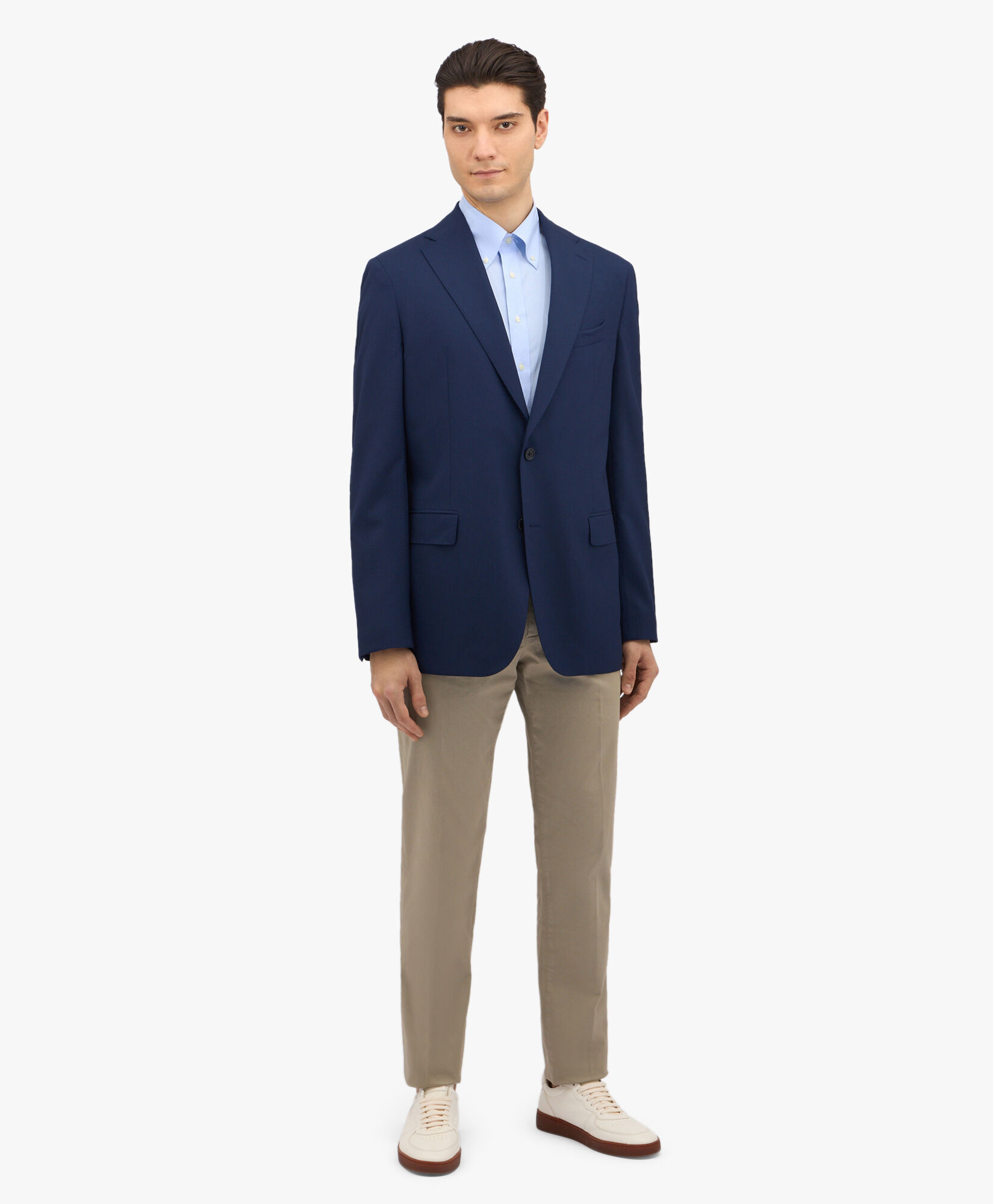 Brooks Brothers Slim Fit Non-Iron Oxford Pinpoint Button Down Shirt Blue 1000095084US100199384