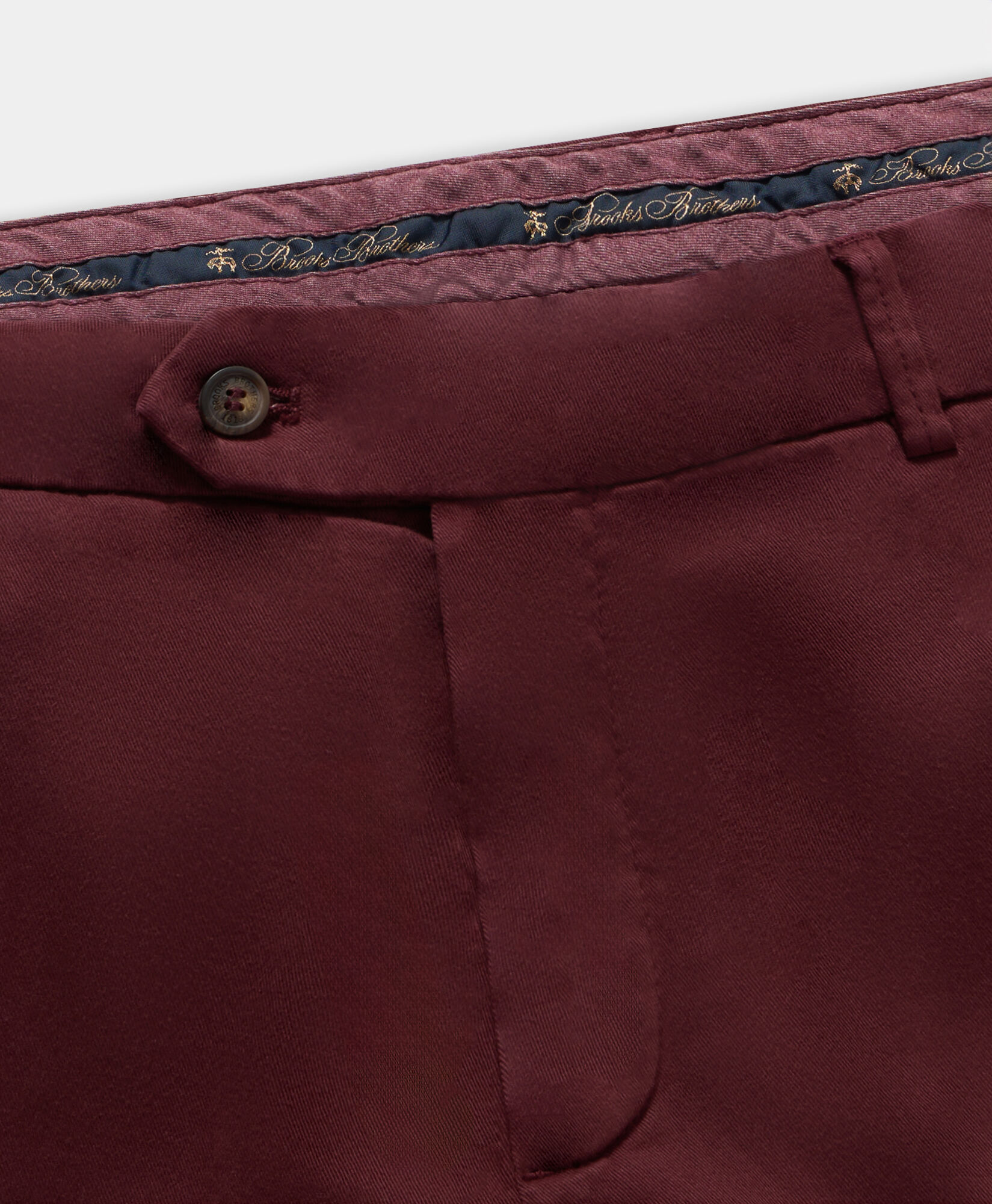 Brooks Brothers Slim Fit Cotton Chinos Burgundy CPCHI014COBSP002BORDP001