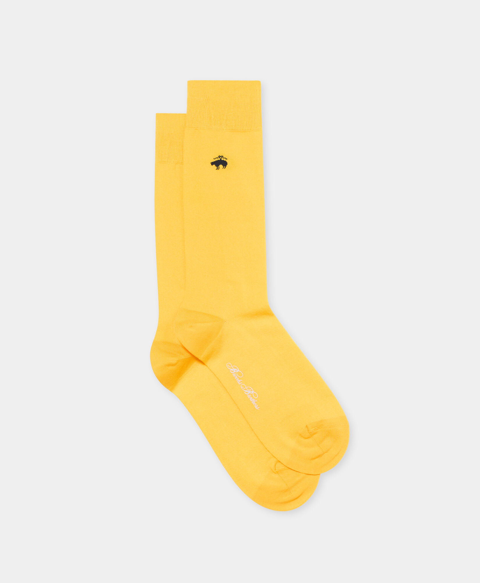 Brooks Brothers Mid-Calf Cotton Socks Yellow MXAC90003KN10252001P