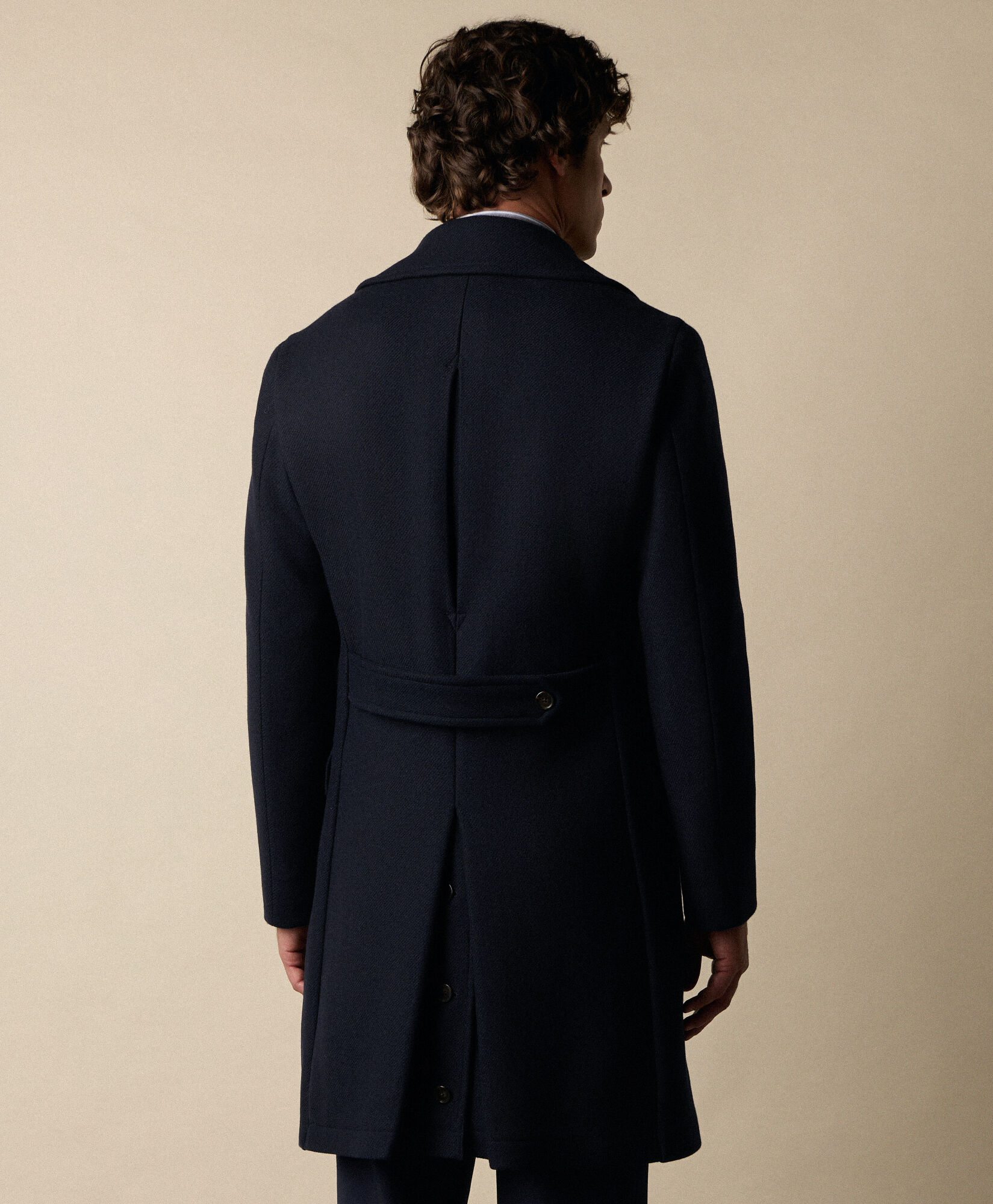 Brooks Brothers Manteau Croisé en Laine Sur Mesure Bleu Marine DRCOA009WOBPA009NAVYP001