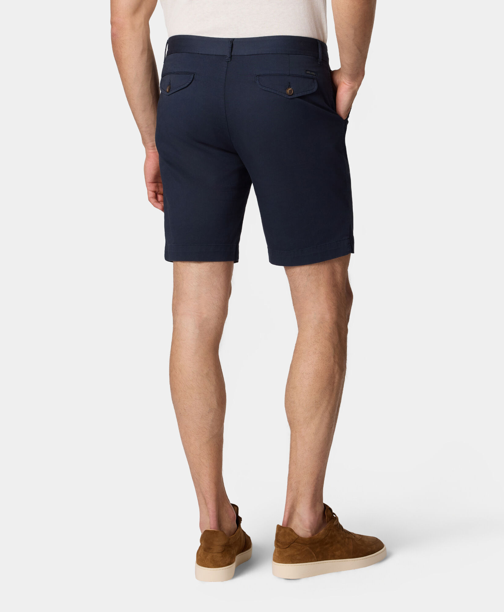 Brooks Brothers Stretch Cotton Gabardine Bermuda Shorts Navy CPBER007COBSP002NAVYP001