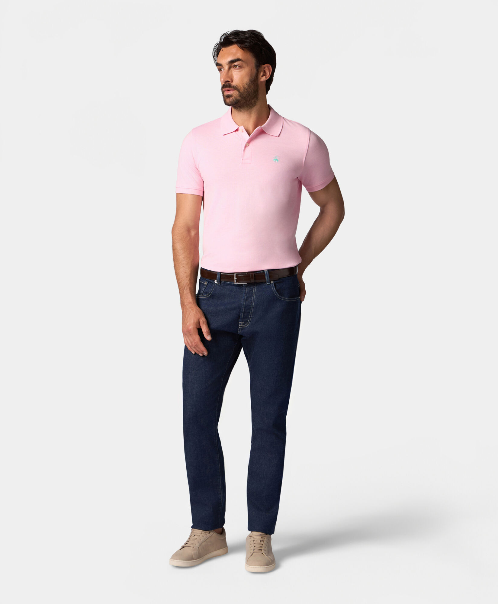 Brooks Brothers Golden Fleece Stretch Cotton Pique Polo Pink 1000090710US100219109