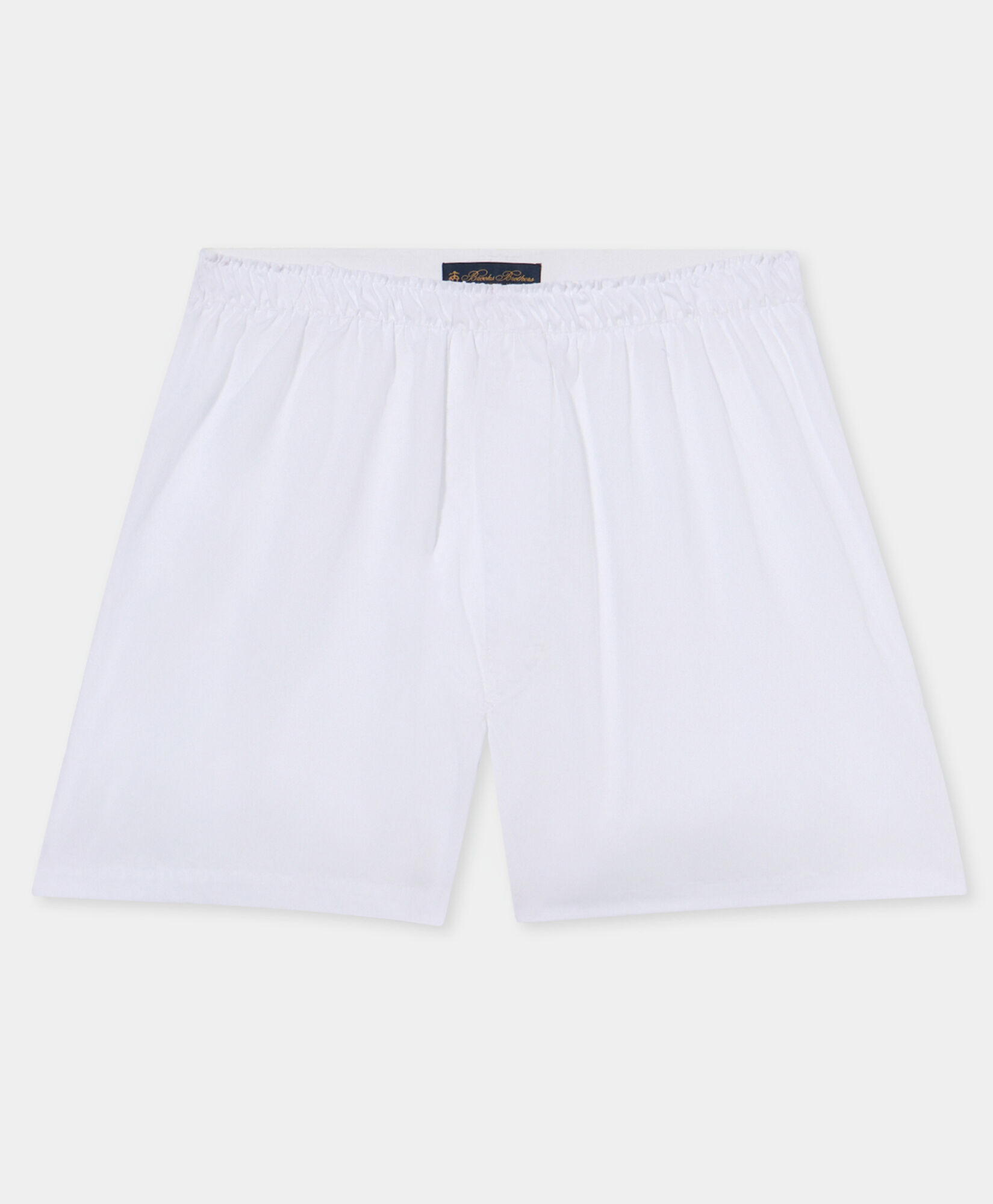 Brooks Brothers Plain Cotton Boxer Shorts White UNDER023COPCO001WHITP001