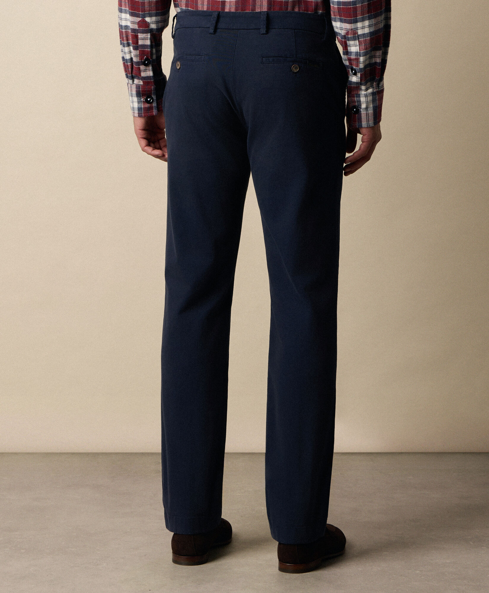 Brooks Brothers Regular Fit Microtwill Stretch Cotton Chino Navy CPCHI062COBSP002NAVYP001