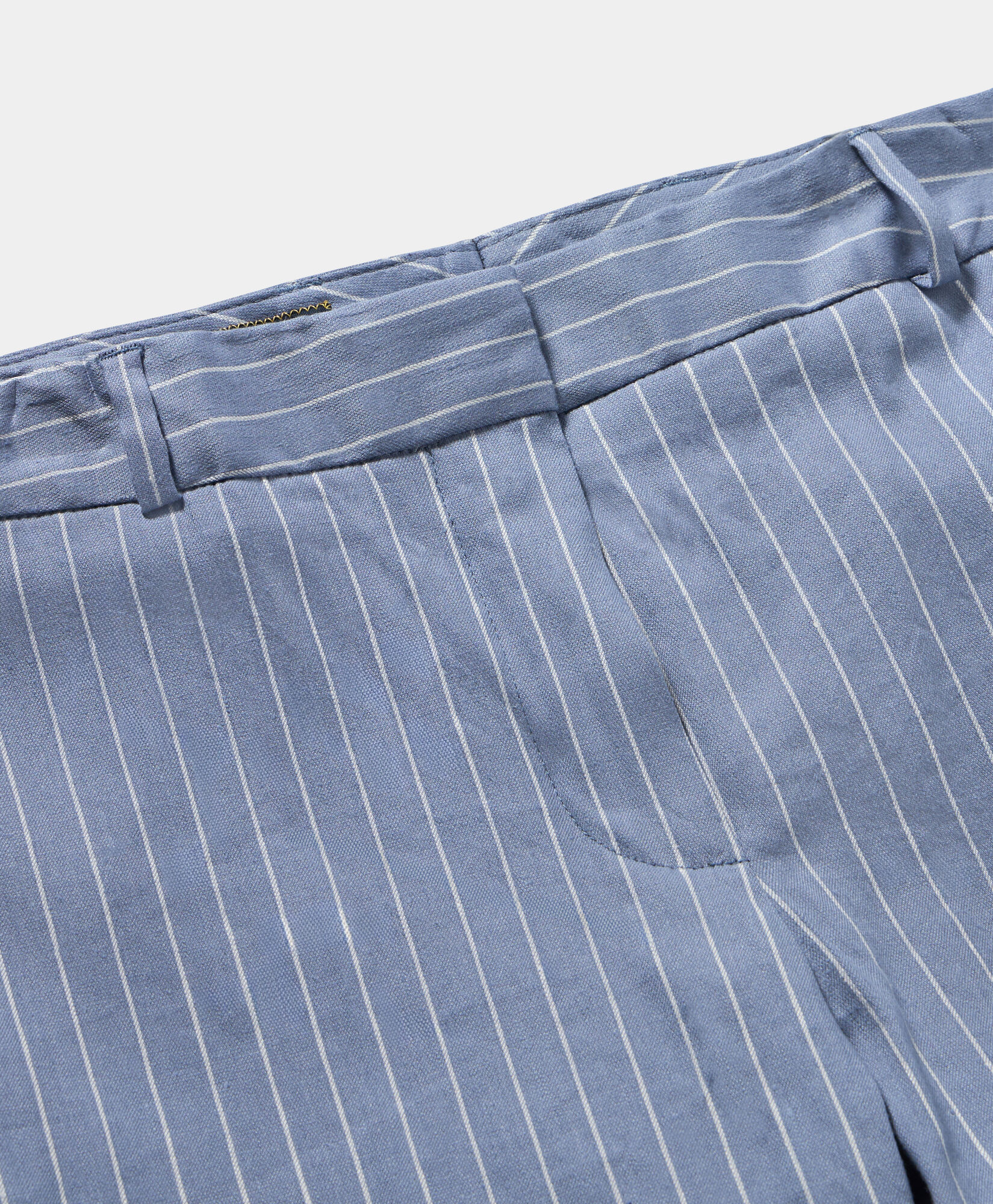 Brooks Brothers Pinstripe Linen Blend Trousers Light Blue DTROU030LIBLY002LTBLF001