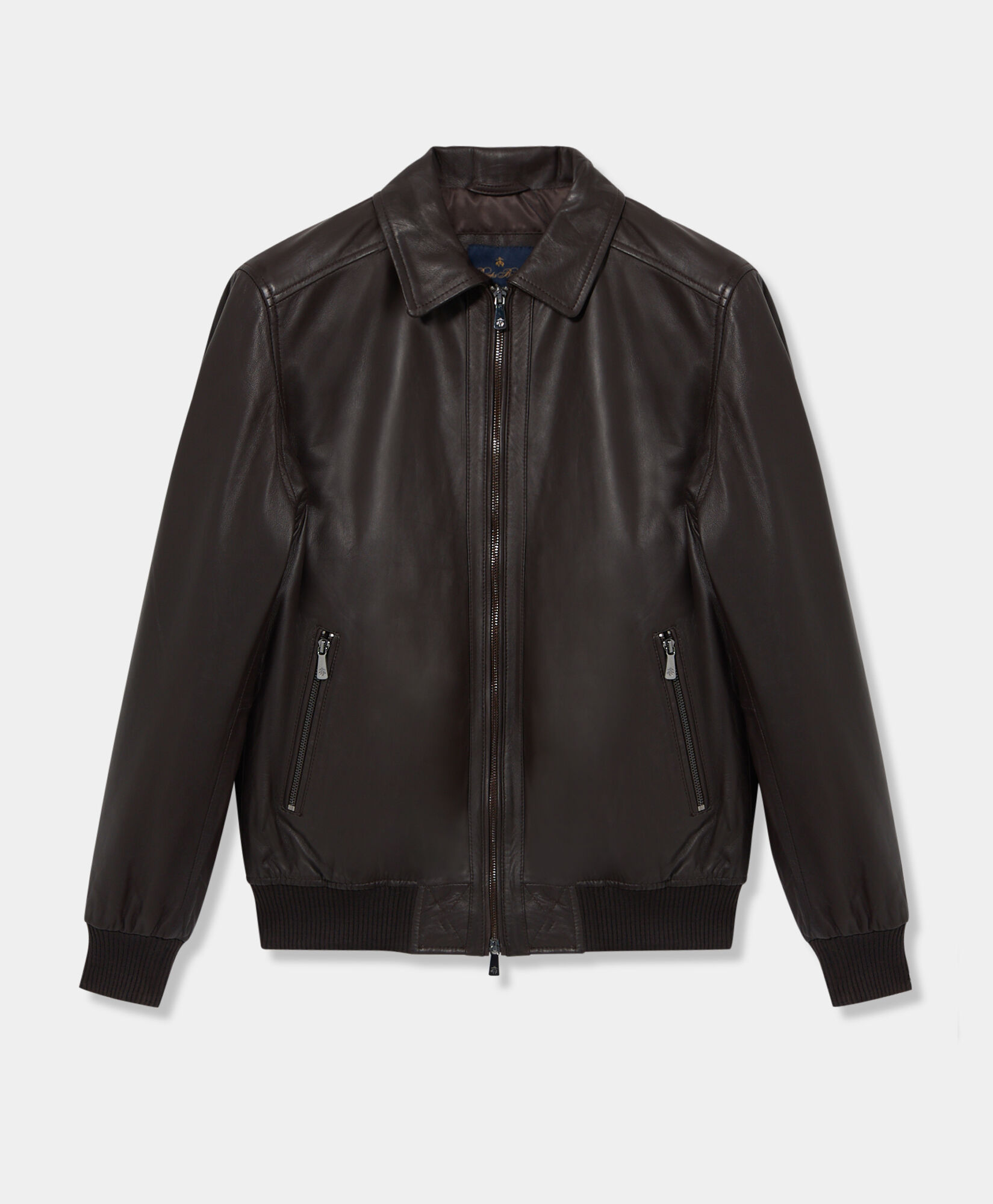Leather Bomber Jacket in Brown for Men Brooks Brothers EU