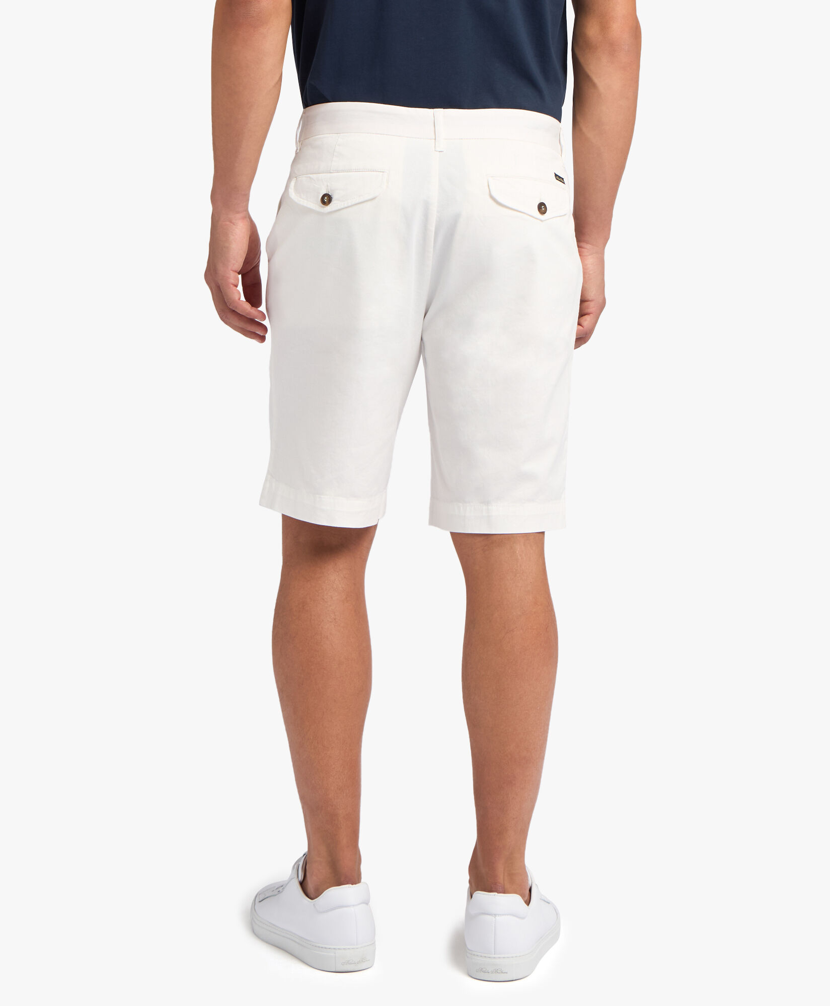 Brooks Brothers Stretch Cotton Gabardine Bermuda Shorts White CPBER007COBSP002WHITP001