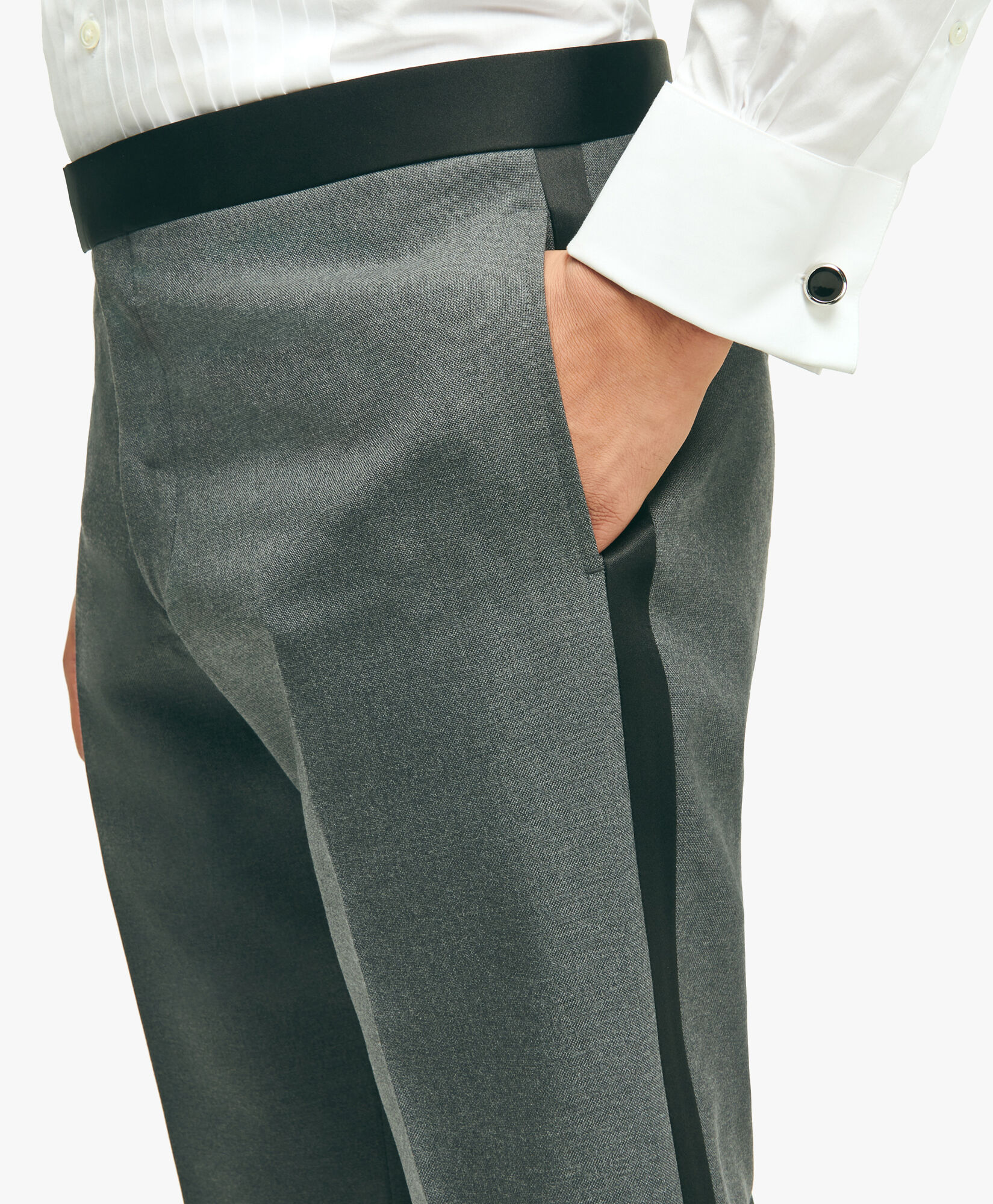 Grey tuxedo pants hot sale