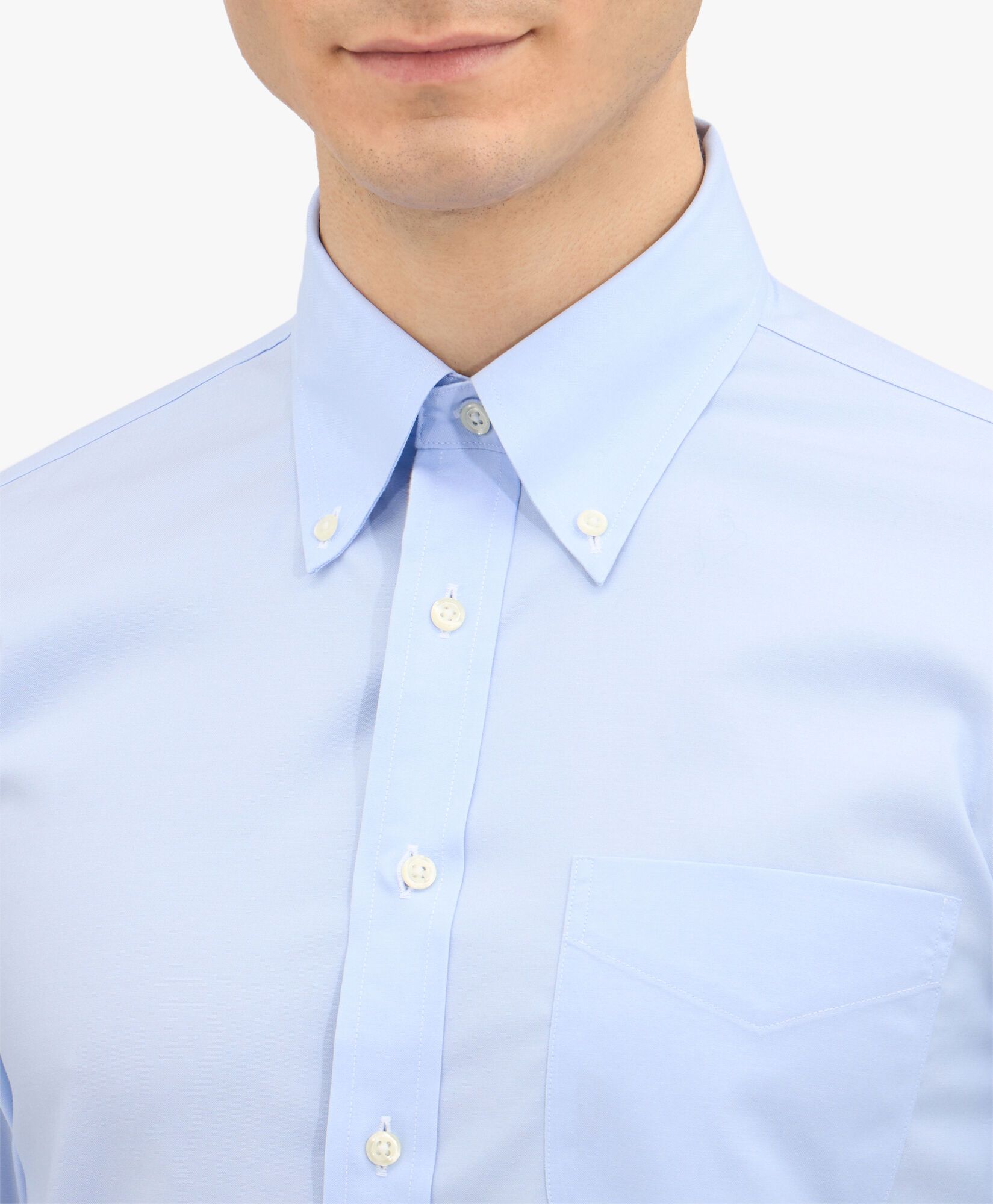 Brooks Brothers Slim Fit Non-Iron Oxford Pinpoint Button Down Shirt Blue 1000095084US100199384