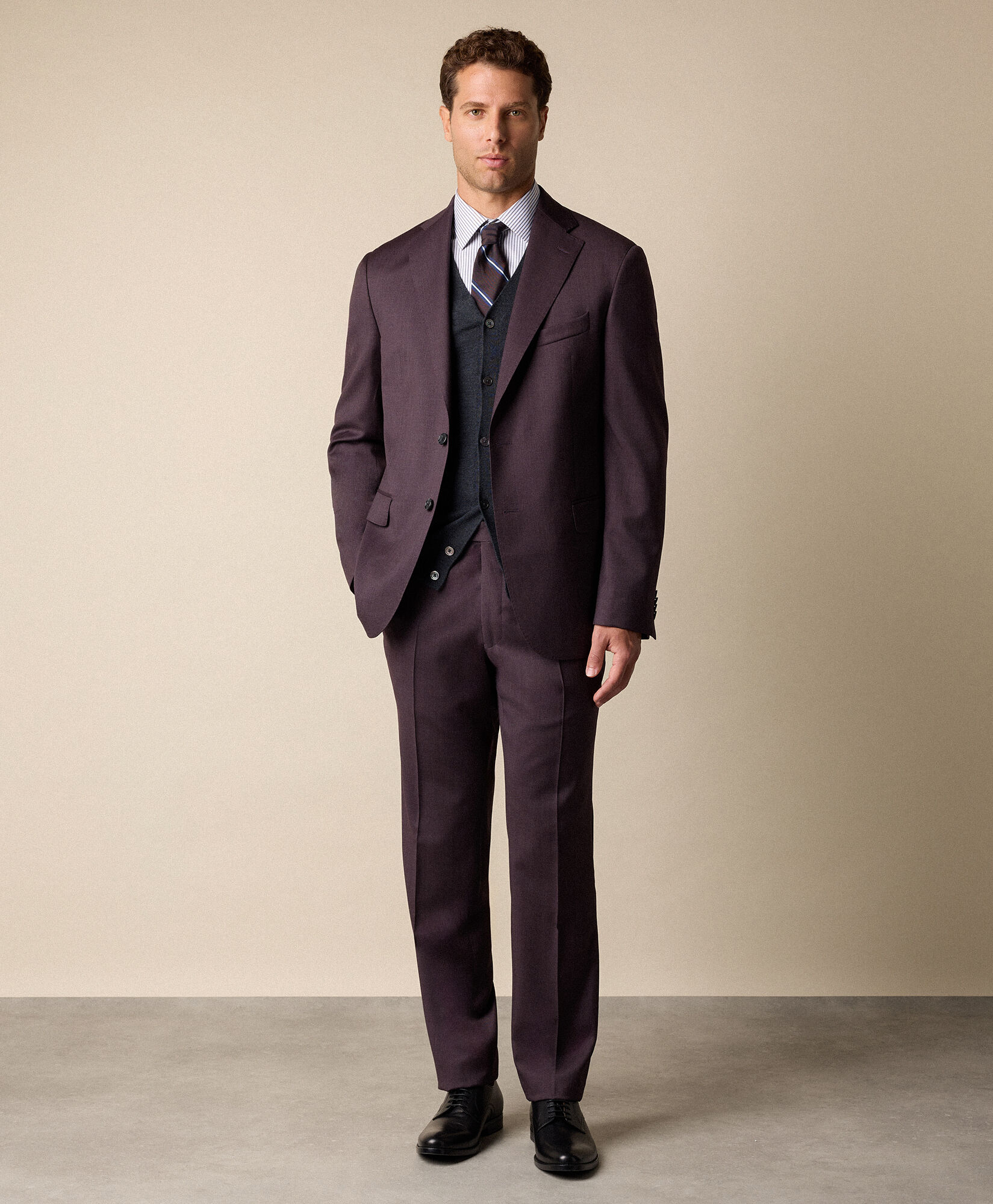 Brooks Brothers Virgin Wool Blazer Purple JKREG038WVPWV003PURPP001