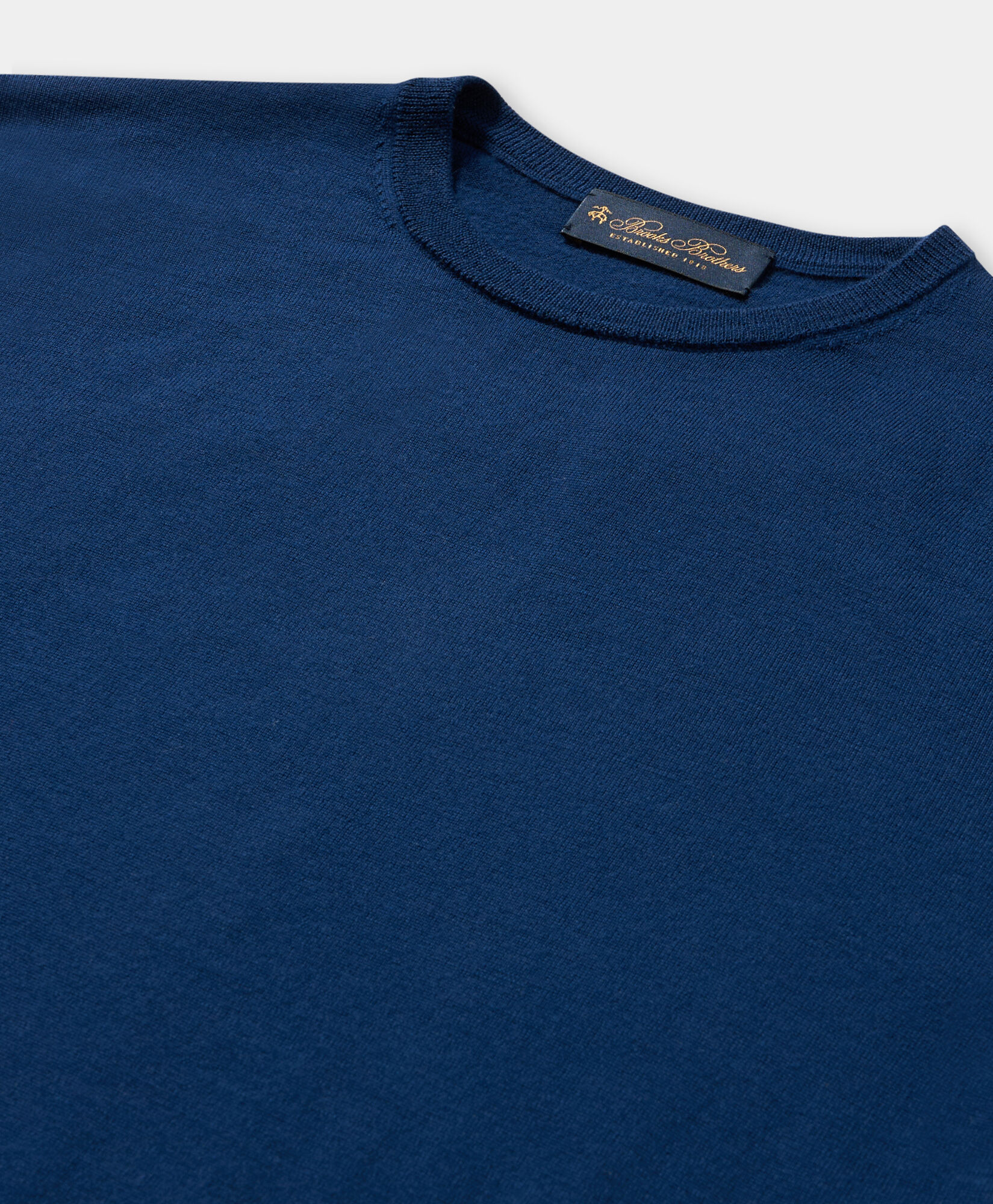 Brooks Brothers Merino Wool Crewneck Blue KNCRN037WOPWO006BLUEP001