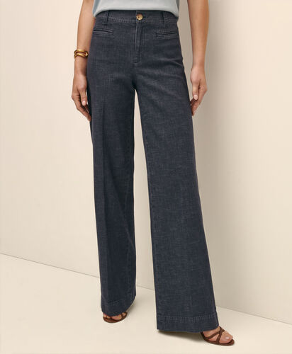 Brooks Brothers Classic Fit Denim Trousers Dark Blue 1000103098US100218099