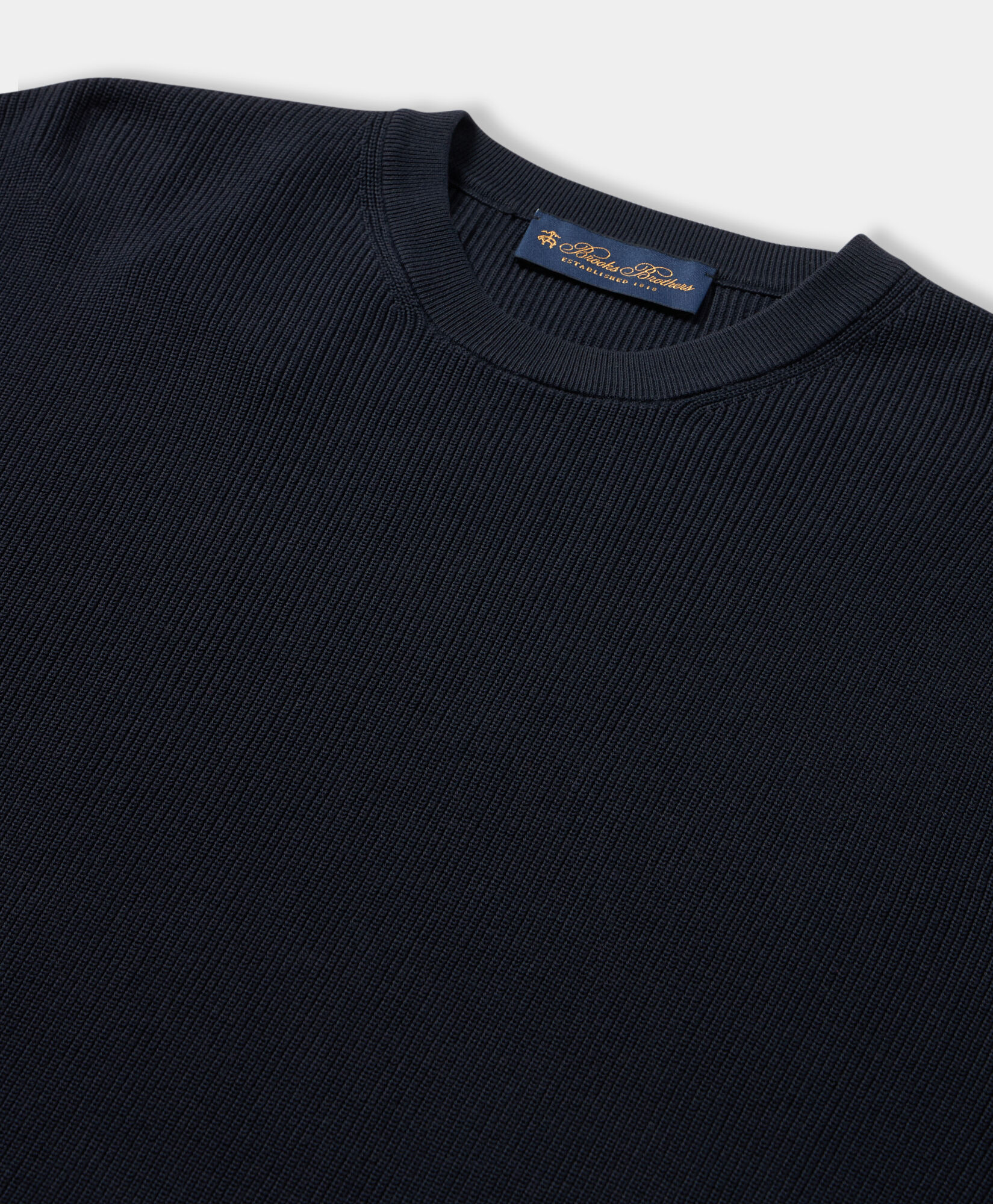 Brooks Brothers Cotton Crewneck Sweater Navy KNCRN047COPCO002NAVYP001