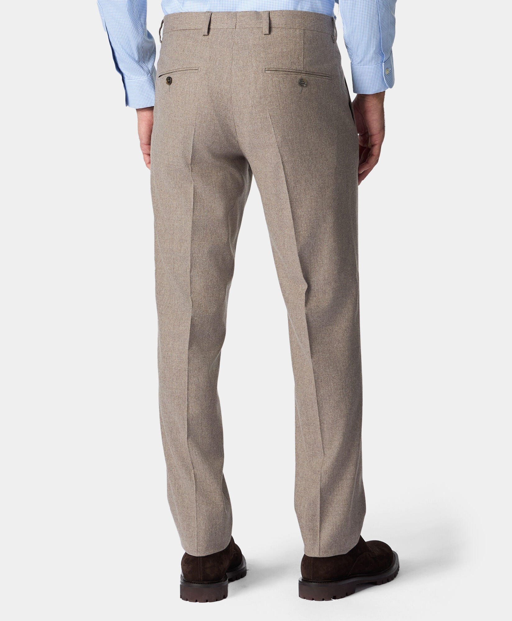 Flannel Stretch Trousers in Beige for Men Brooks Brothers EU
