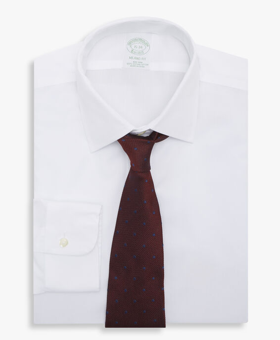 Brooks Brothers Camisa blanca slim fit non-iron de algodón con cuello ainsley Blanco 1000097052US100204275
