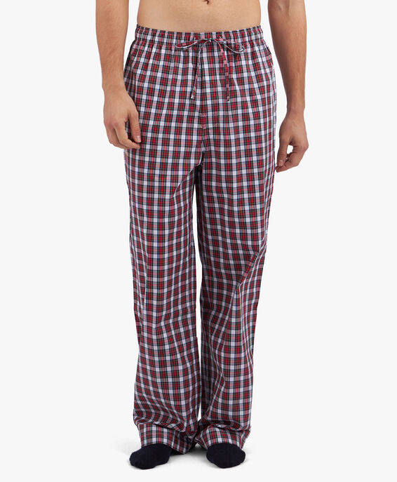 Brooks Brothers Pantalón de pijama de algodón rojo Blanco 1000096539US100202353