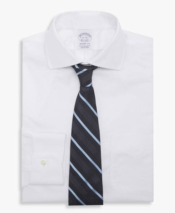 Brooks Brothers Camisa de vestir non-iron con cuello abierto y corte Regent Blanco 1000096956US100204273