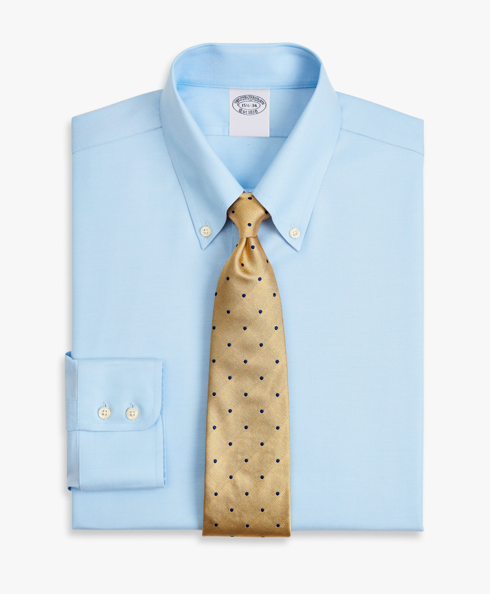Pastel Blue Slim Fit Non Iron Stretch Supima Cotton Dress Shirt with Button Down Collar in Pastel Blue for Men Brooks Brothers UK