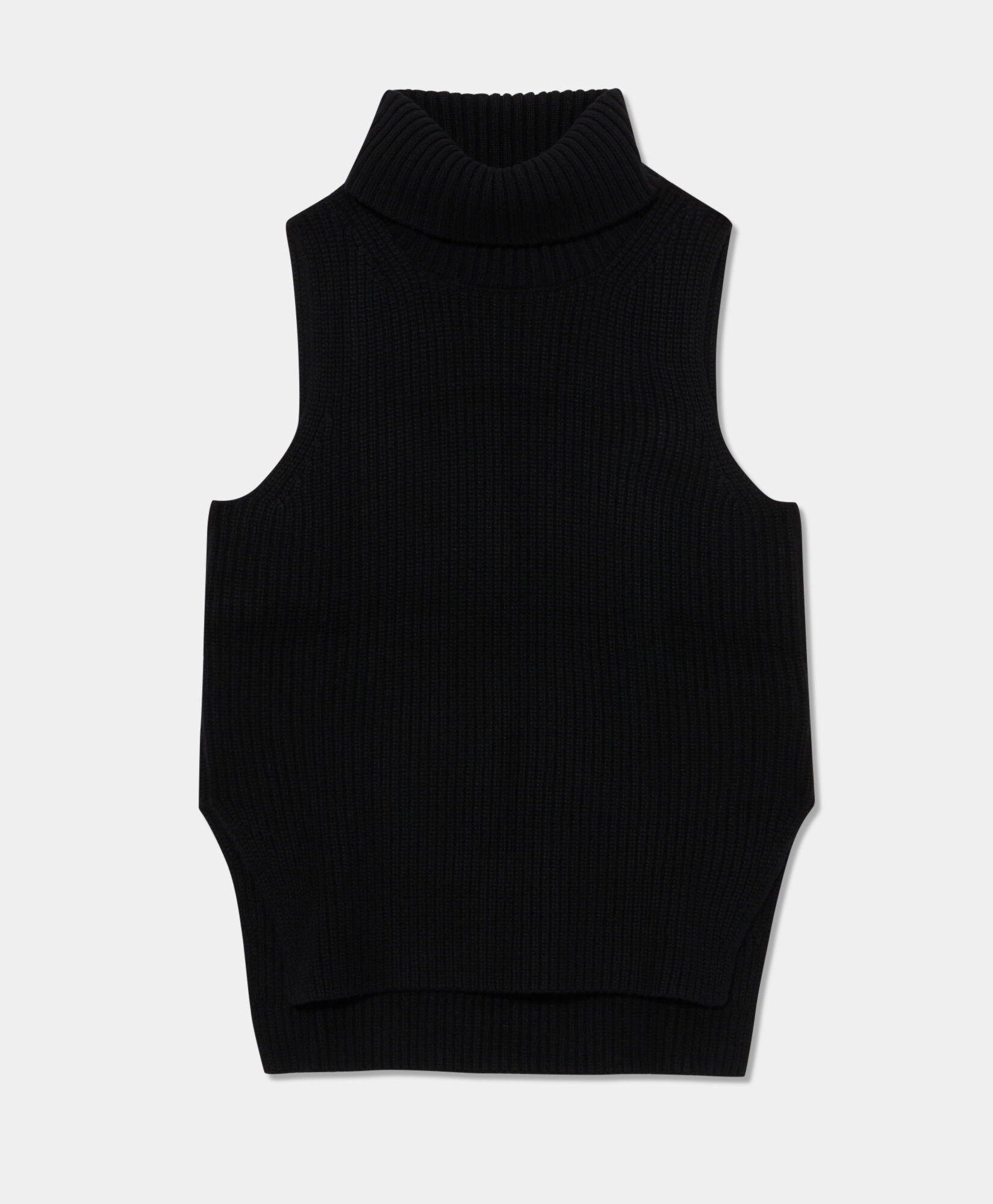 Wool Cashmere Sleeveless Turtleneck Sweater in Black for Women Brooks Brothers EU