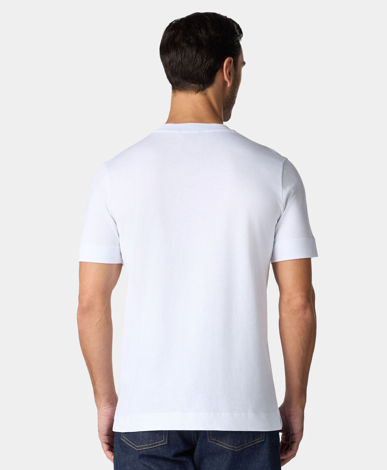 Brooks Brothers Logo cotton T-shirt White KNTSH004COPCO001WHITP001