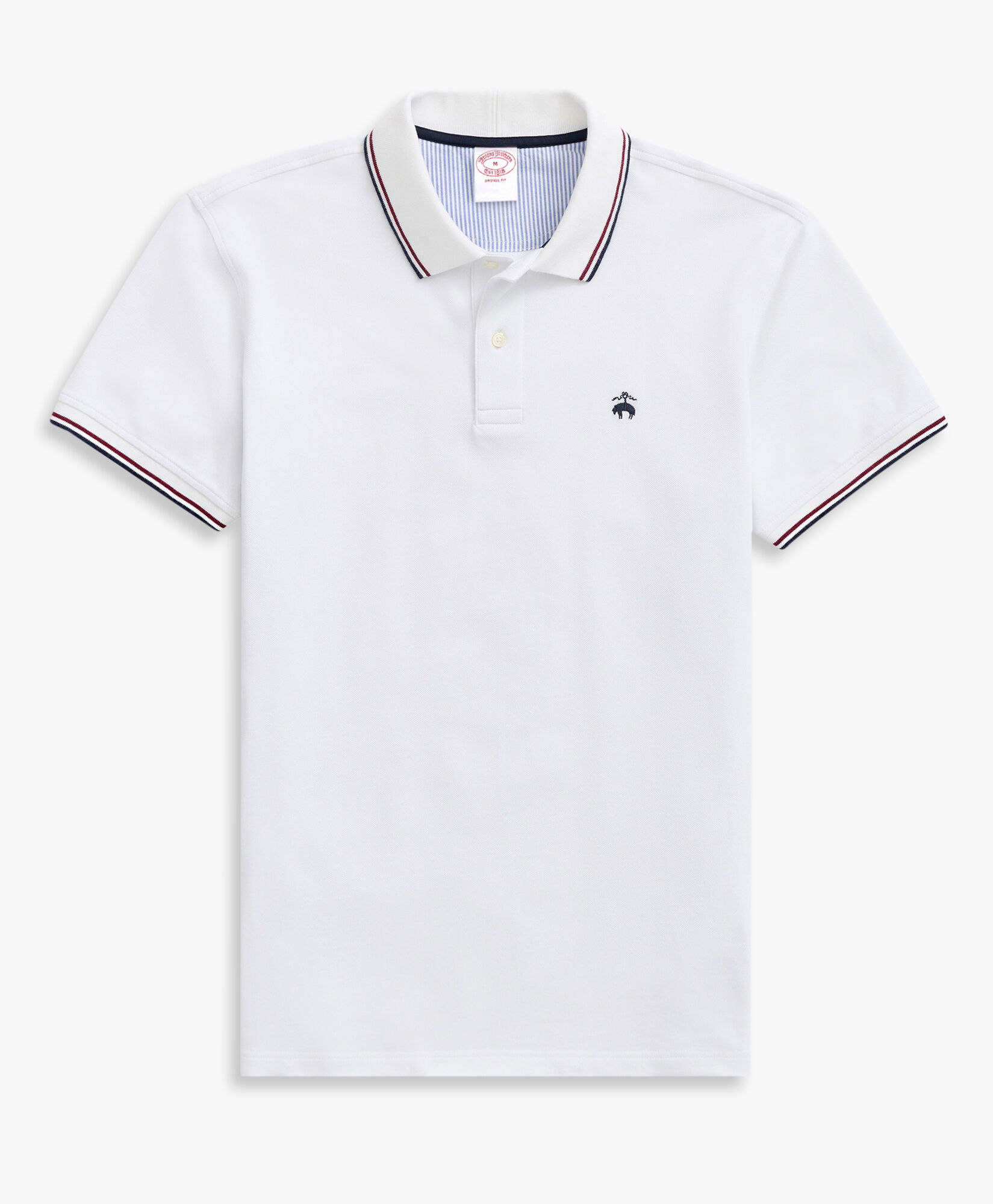 Brooks Brothers Golden Fleece Stretch Cotton Pique Tennis Polo White 1000090715US100187460