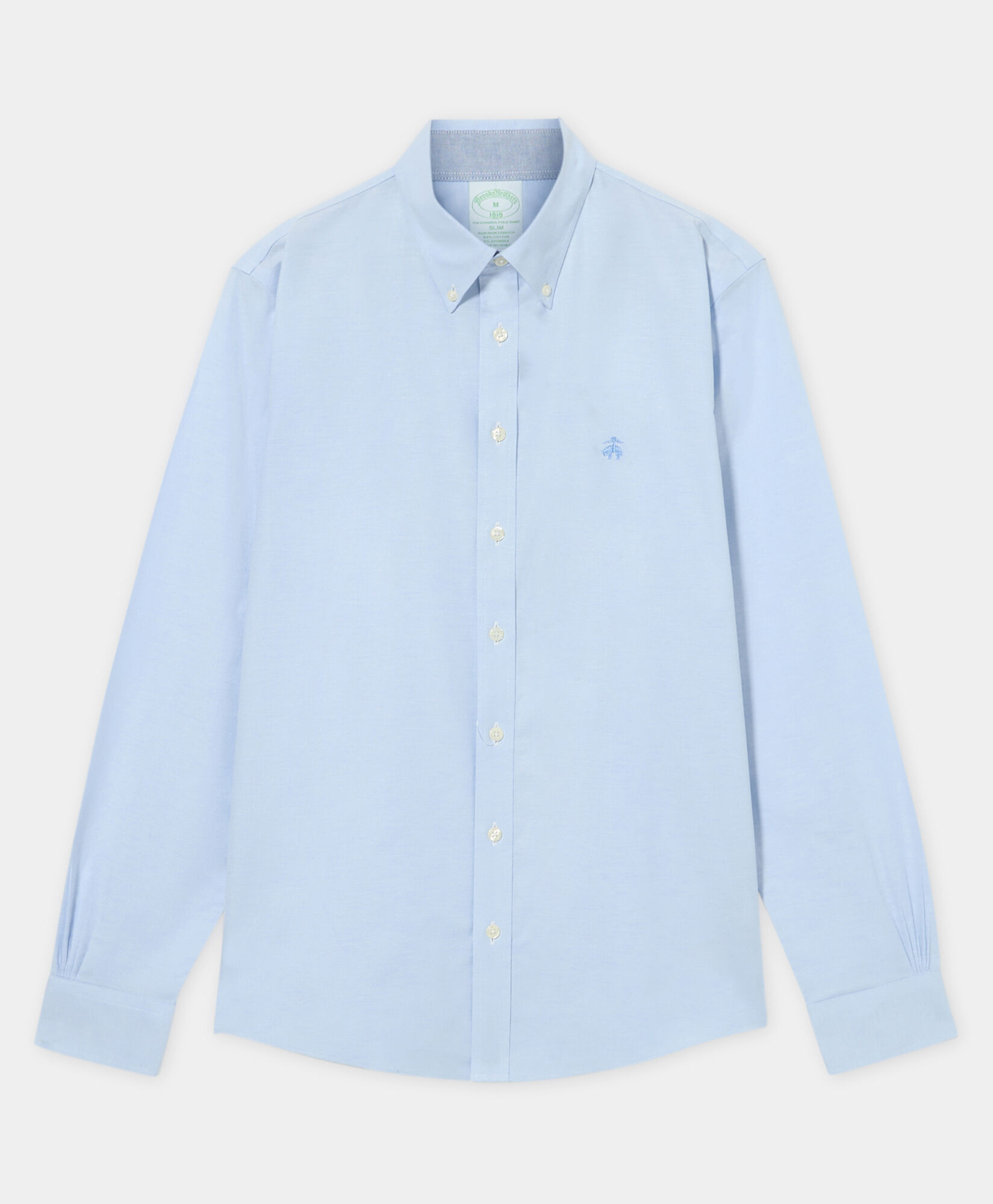 Brooks Brothers Chemise Slim Fit Oxford Non-Iron avec Col Button Down Bleu 1000095301US100199969