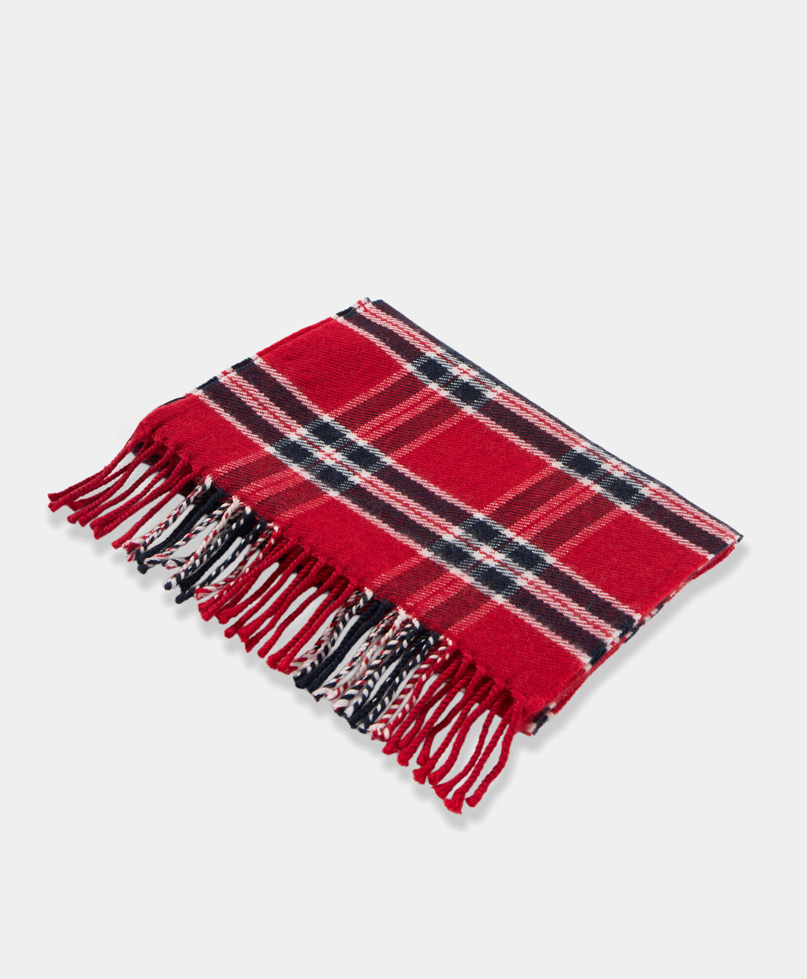 Brooks Brothers Plaid Wool Scarf Red ACSCF020WOPWO001REDF0001