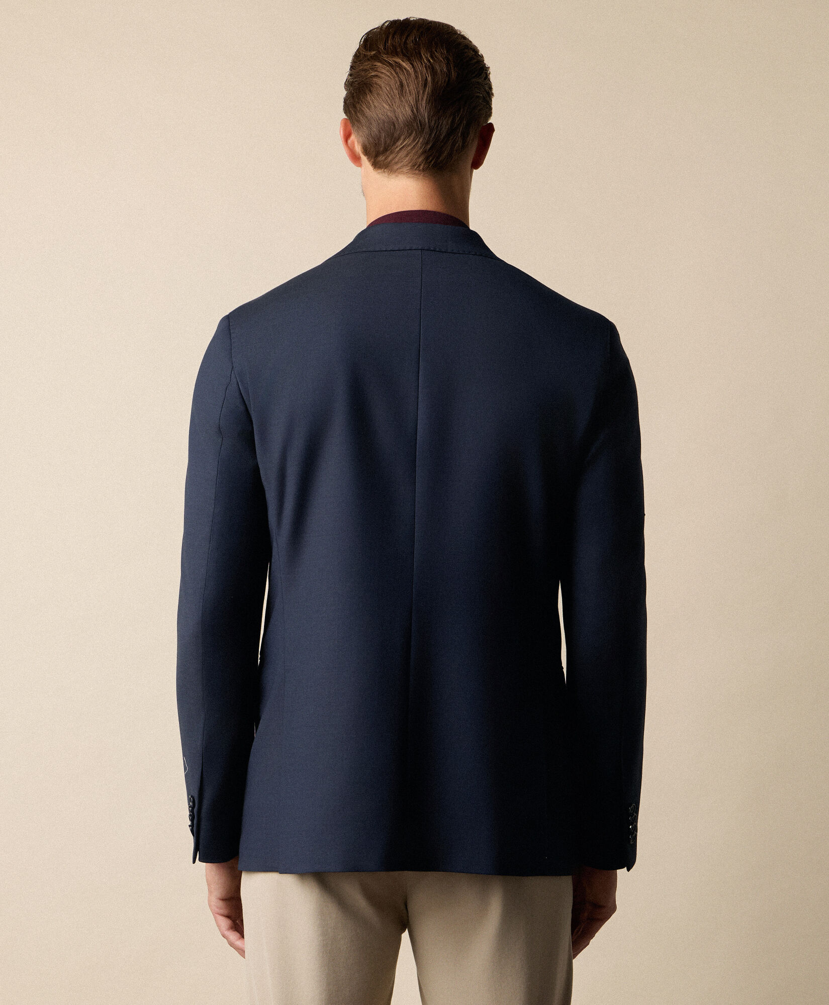 Brooks Brothers Marynarka z Mieszanki Dziewiczej Wełny Zapewniająca Komfort Granatowy JKREG096WVBPL004NAVYP001