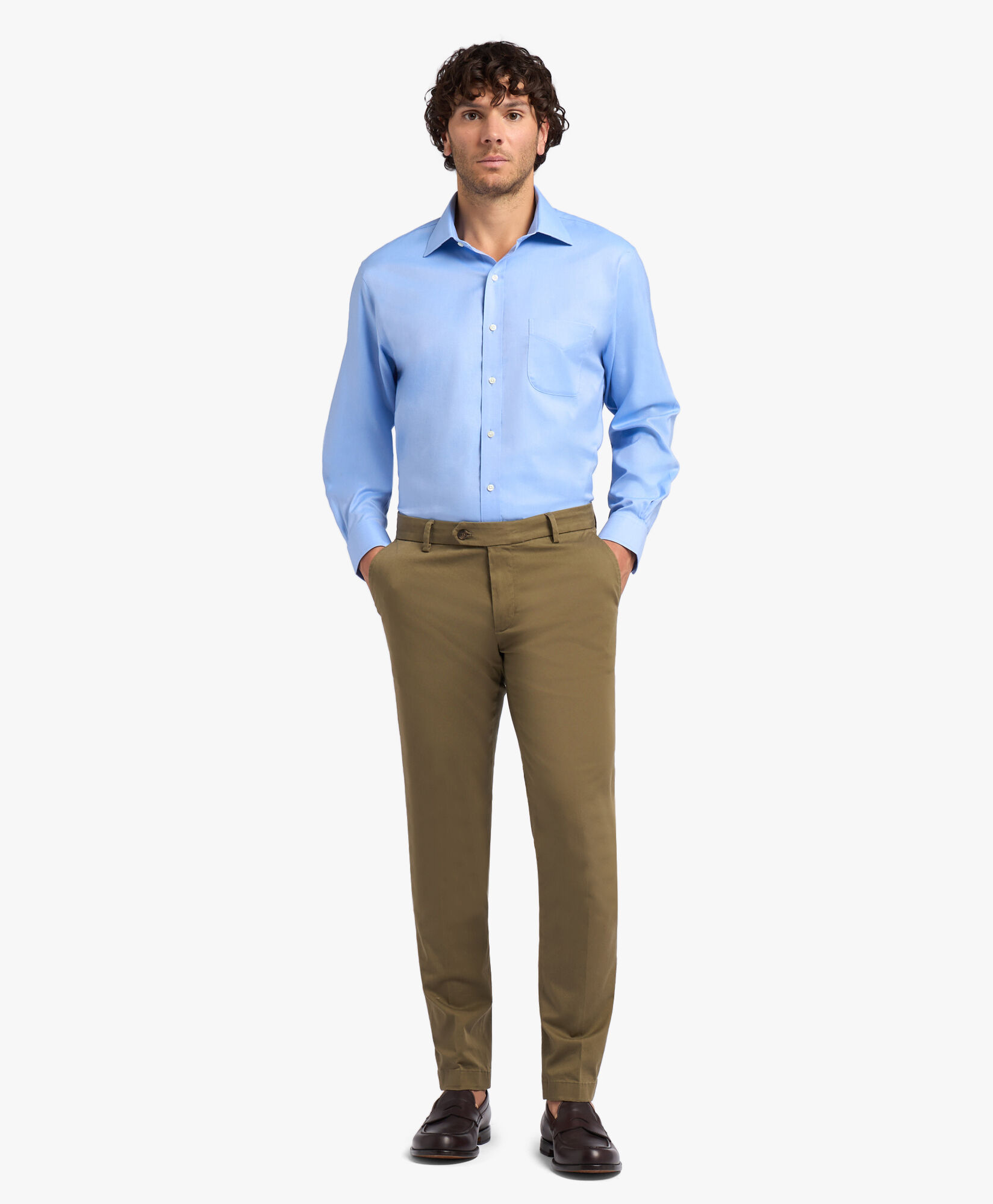 Ultramarine Regular Fit Non Iron Performance Dress Shirt with Ainsley Collar in Ultramarine for Men Brooks Brothers UK