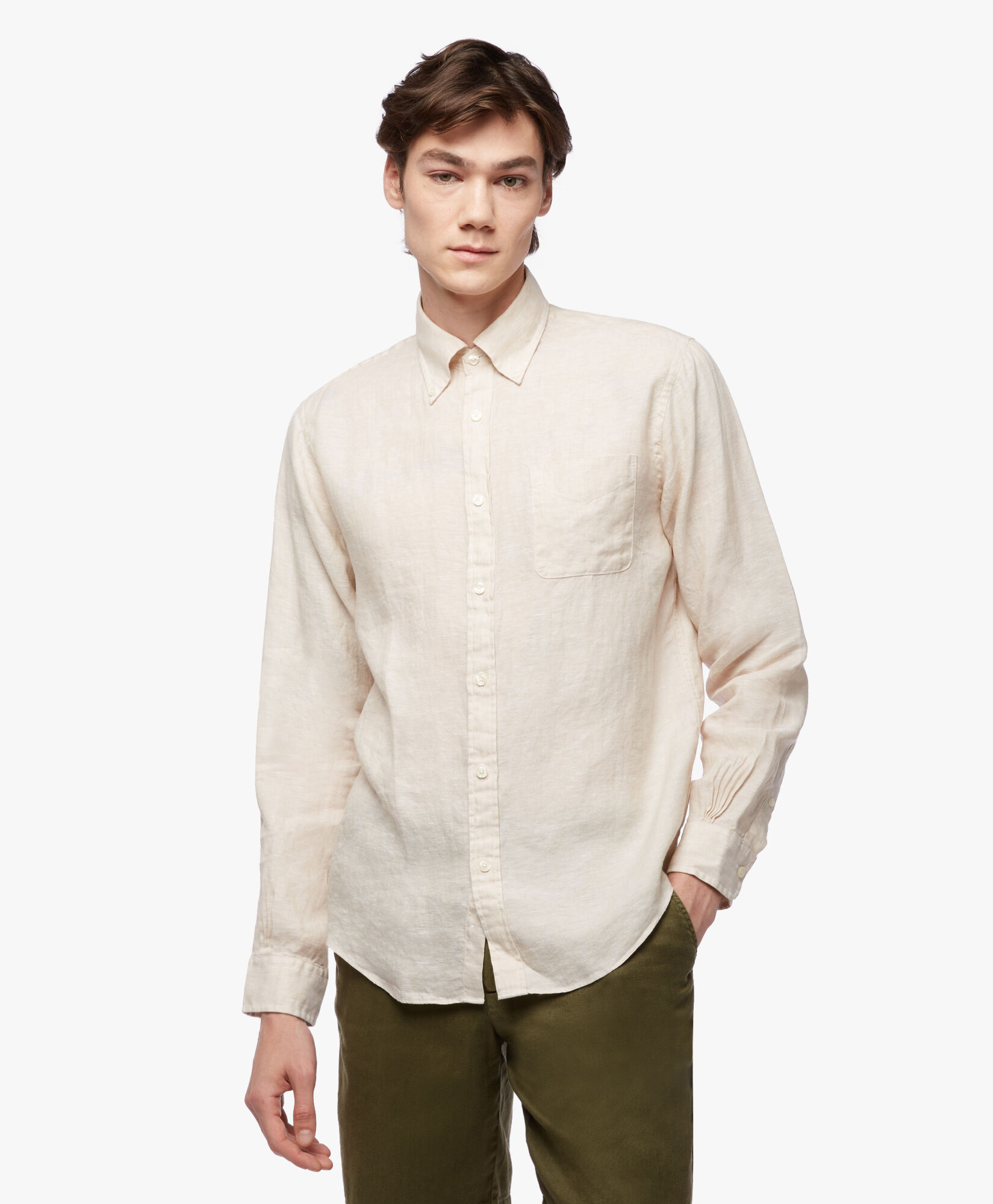 Chemise homme beige clair 2025